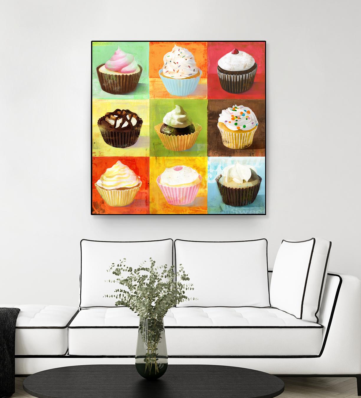 Enjoy Cupcakes by Cory Steffen on GIANT ART - yellow fruit-food-drink
