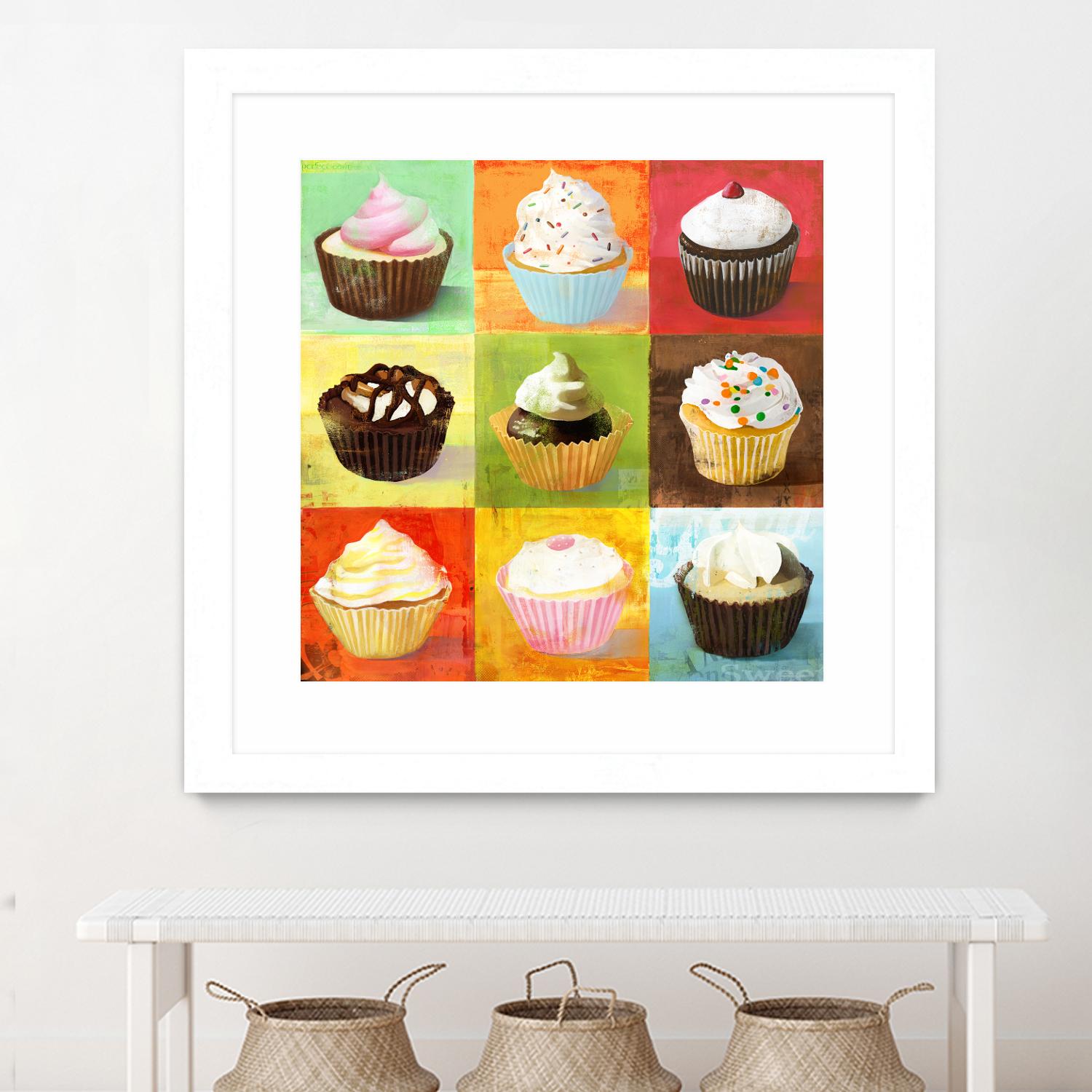 Enjoy Cupcakes by Cory Steffen on GIANT ART - yellow fruit-food-drink