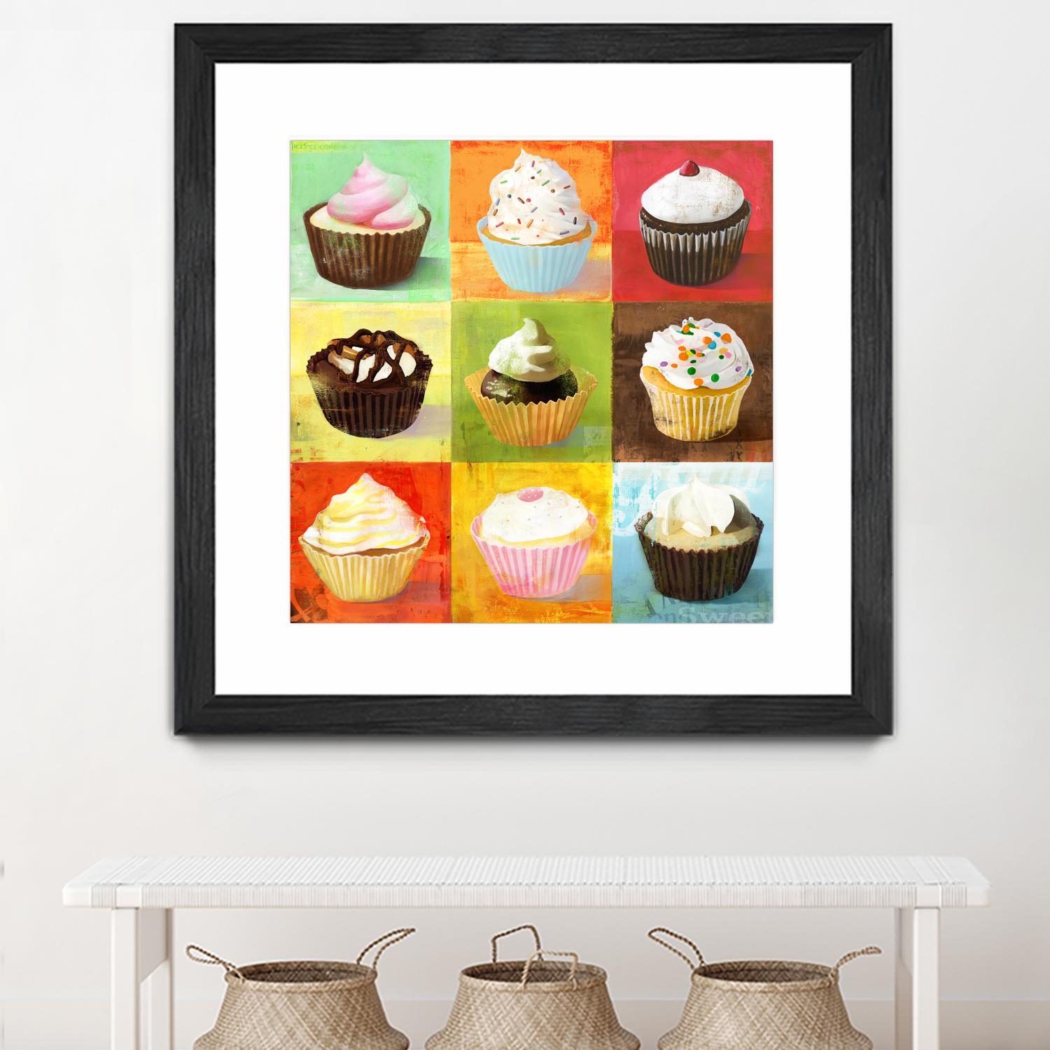 Enjoy Cupcakes by Cory Steffen on GIANT ART - yellow fruit-food-drink