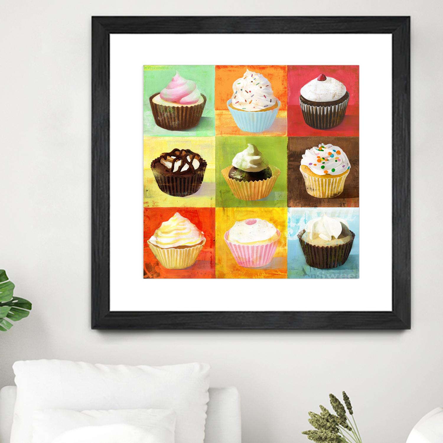 Enjoy Cupcakes by Cory Steffen on GIANT ART - yellow fruit-food-drink