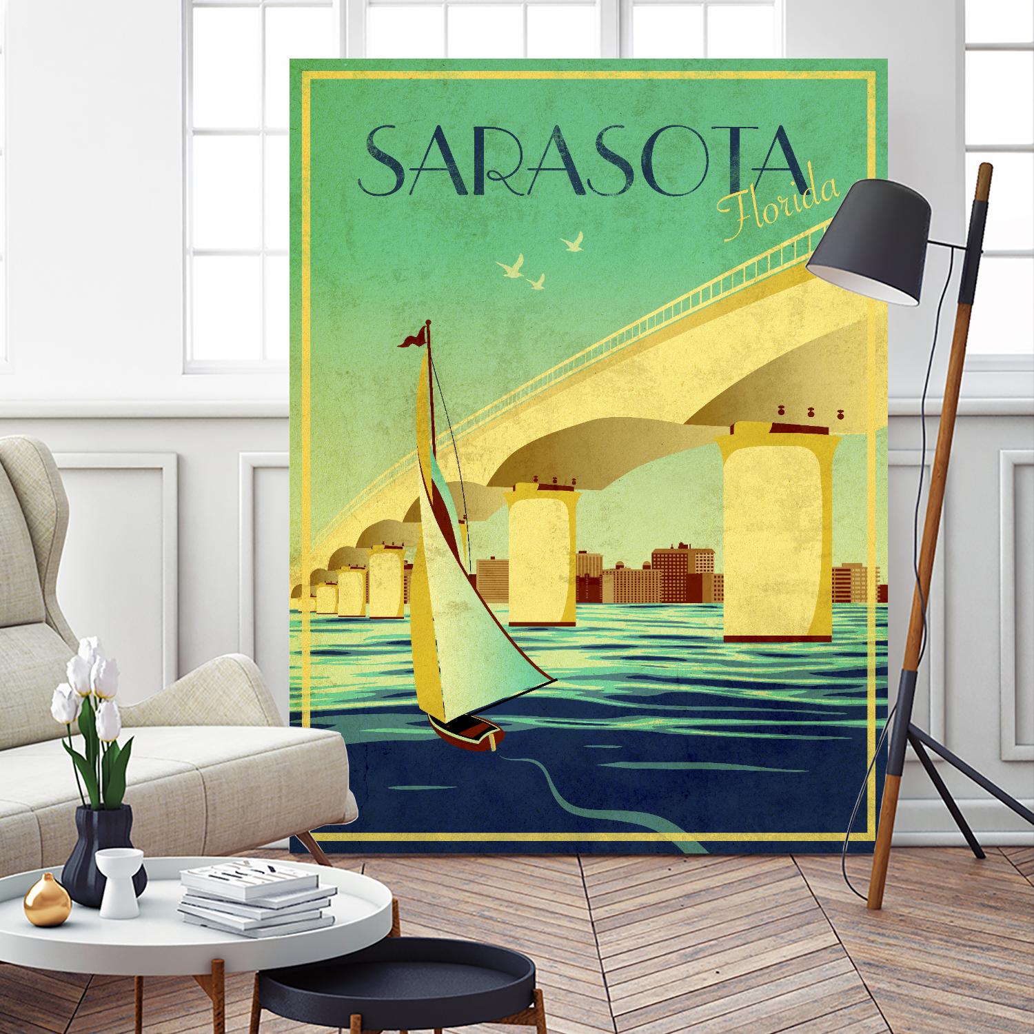 Sarasota by Stella Bradley on GIANT ART - yellow tropical