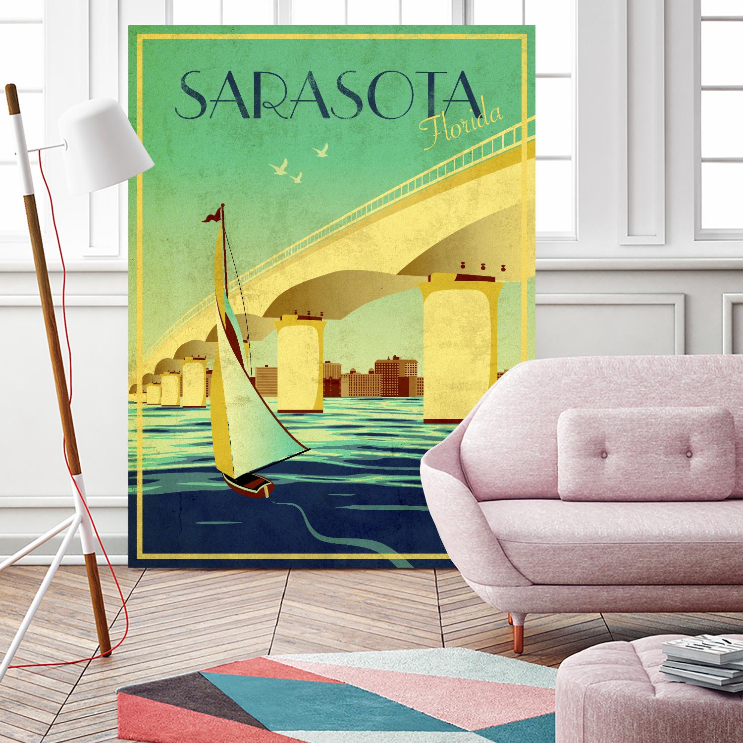 Sarasota by Stella Bradley on GIANT ART - yellow tropical