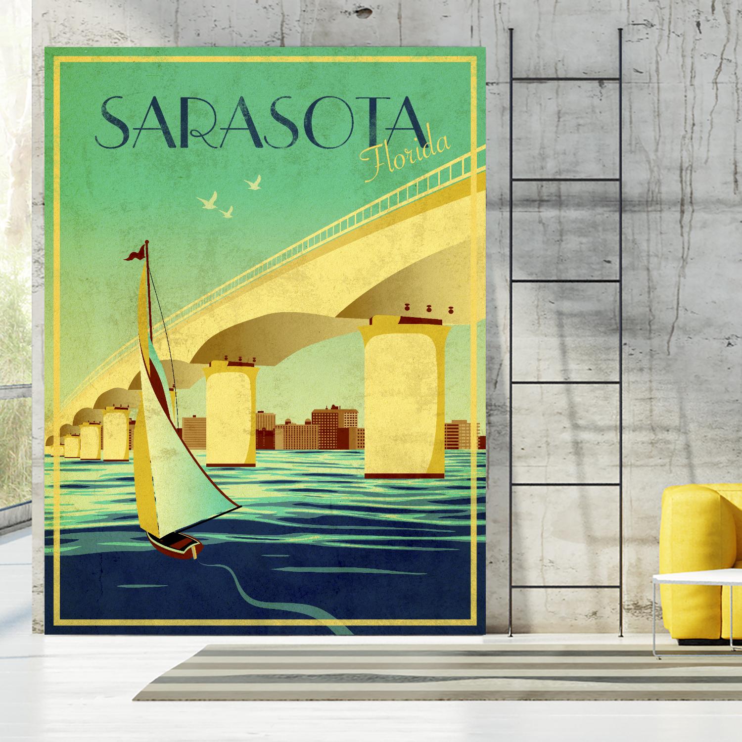 Sarasota by Stella Bradley on GIANT ART - yellow tropical