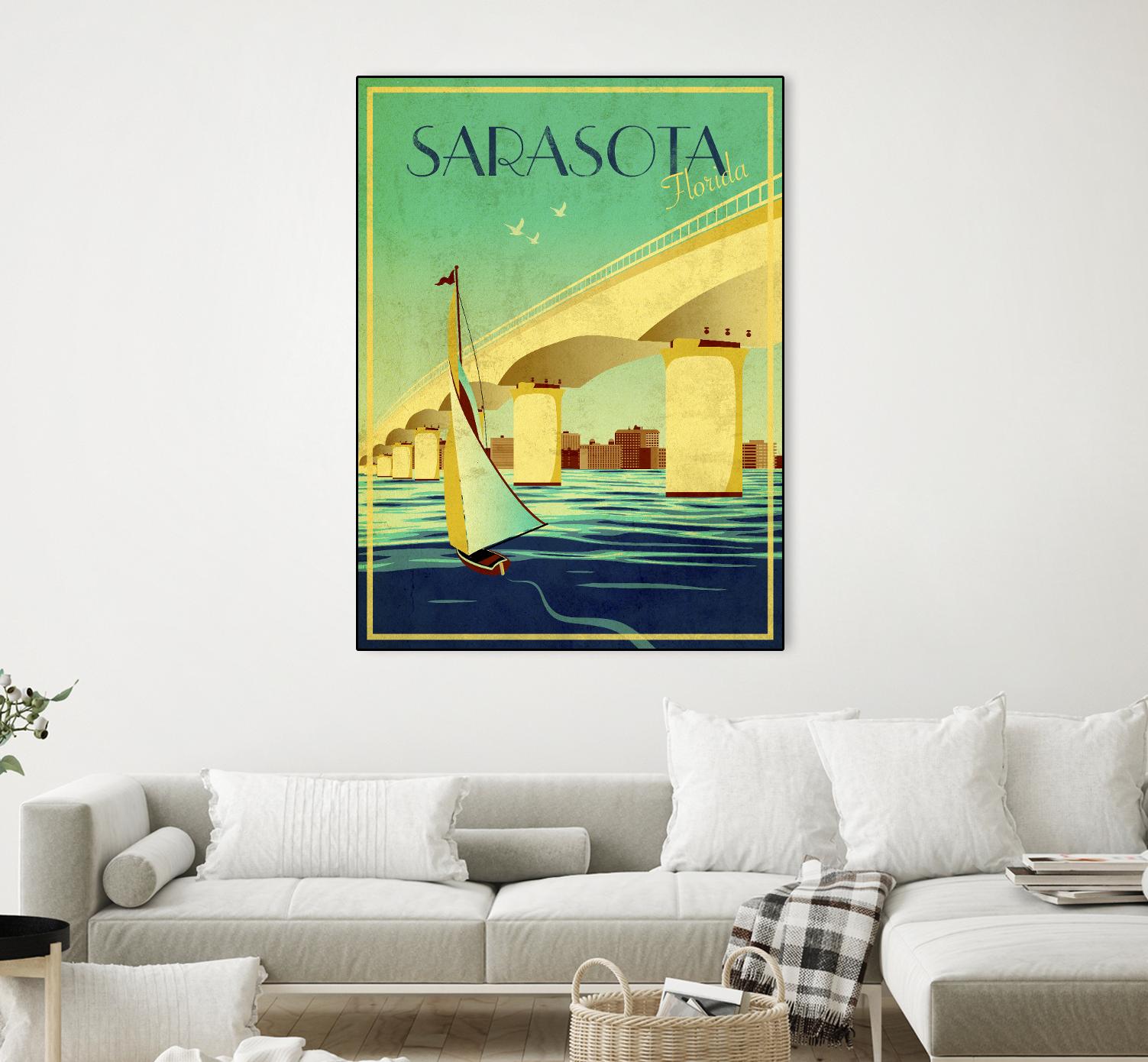 Sarasota by Stella Bradley on GIANT ART - yellow tropical