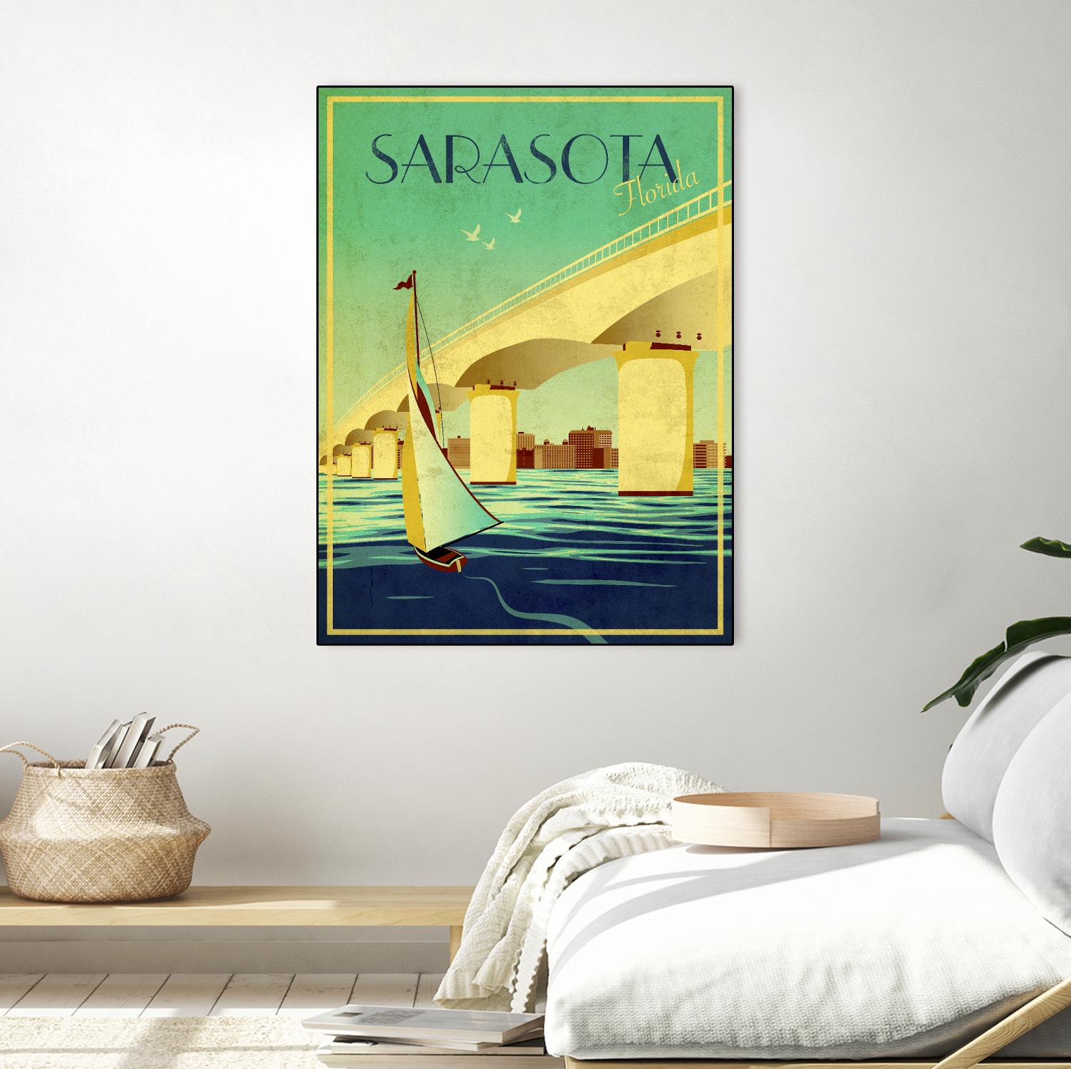 Sarasota by Stella Bradley on GIANT ART - yellow tropical