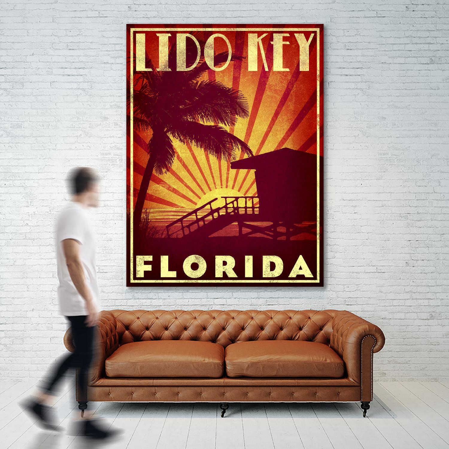 Lido Key by Stella Bradley on GIANT ART - yellow tropical