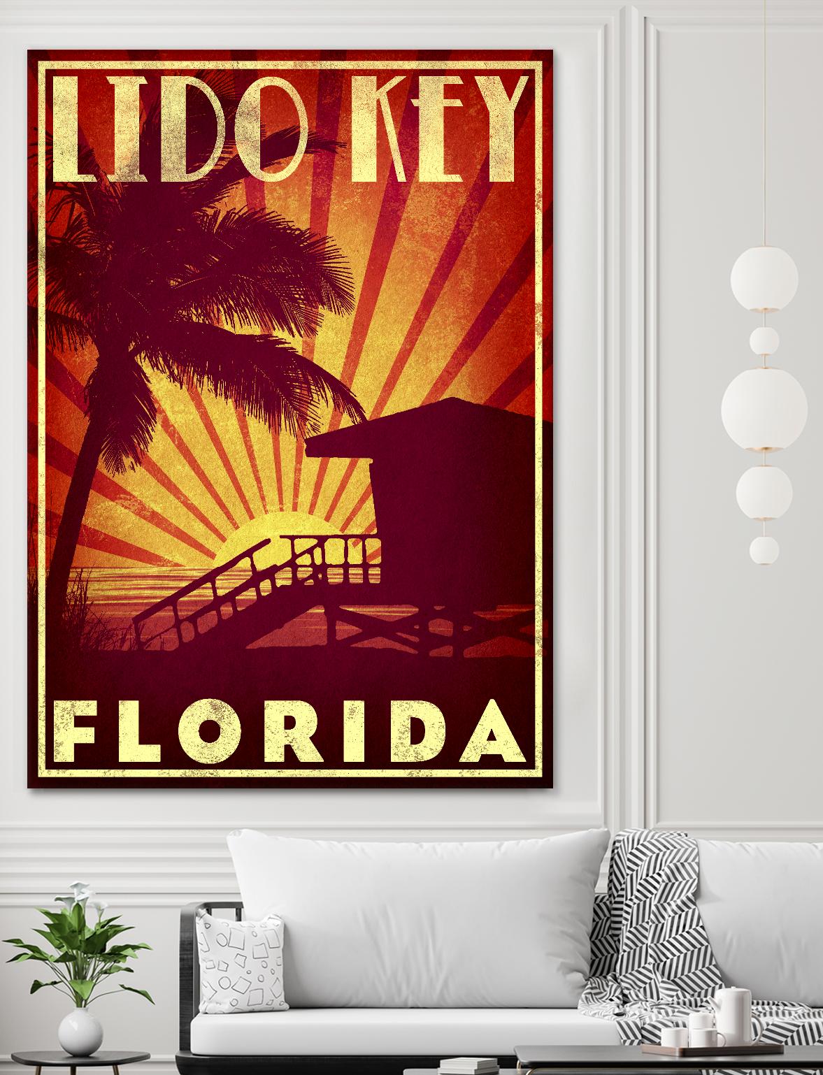 Lido Key by Stella Bradley on GIANT ART - yellow tropical