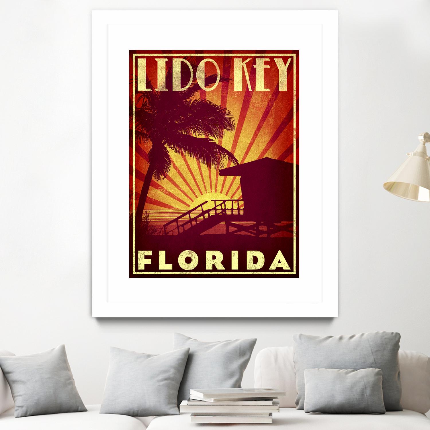 Lido Key by Stella Bradley on GIANT ART - yellow tropical