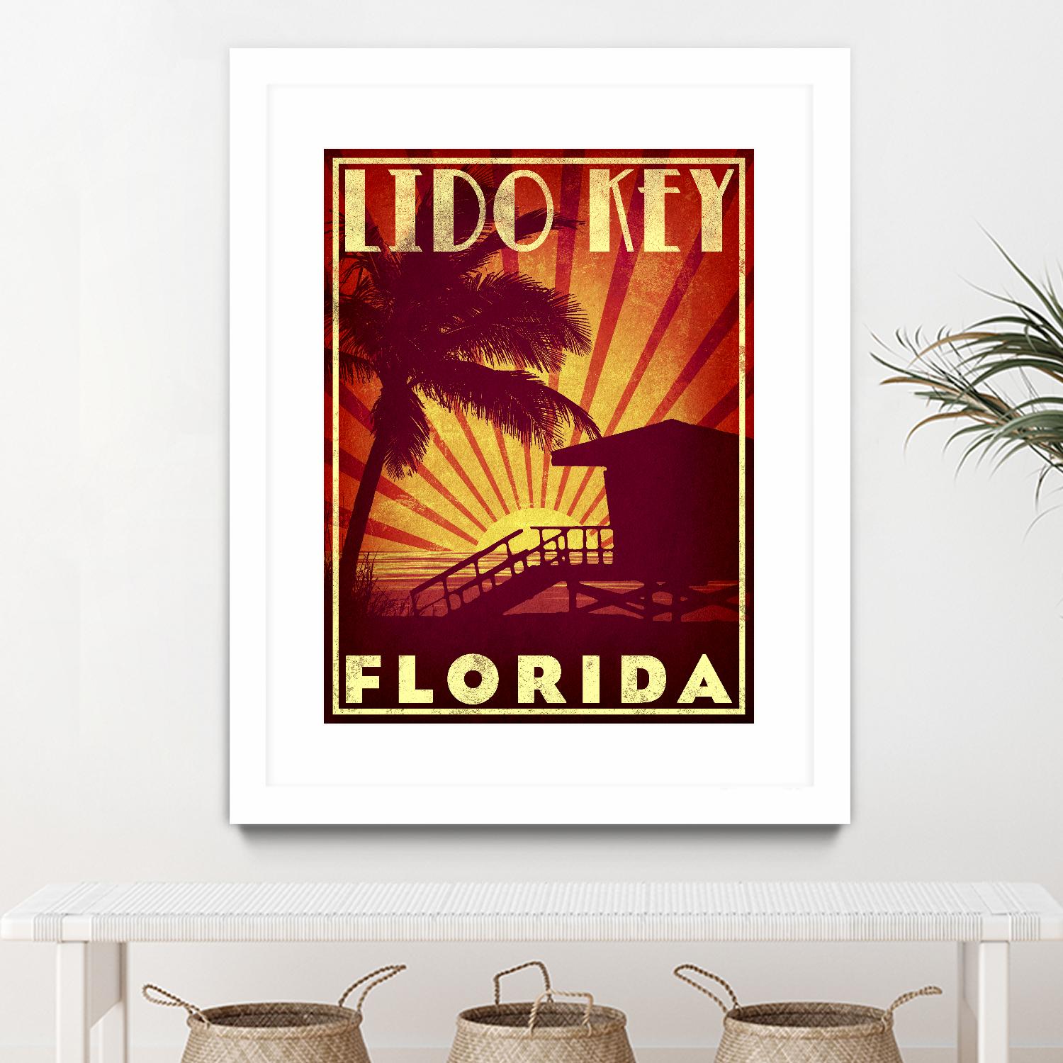 Lido Key by Stella Bradley on GIANT ART - yellow tropical