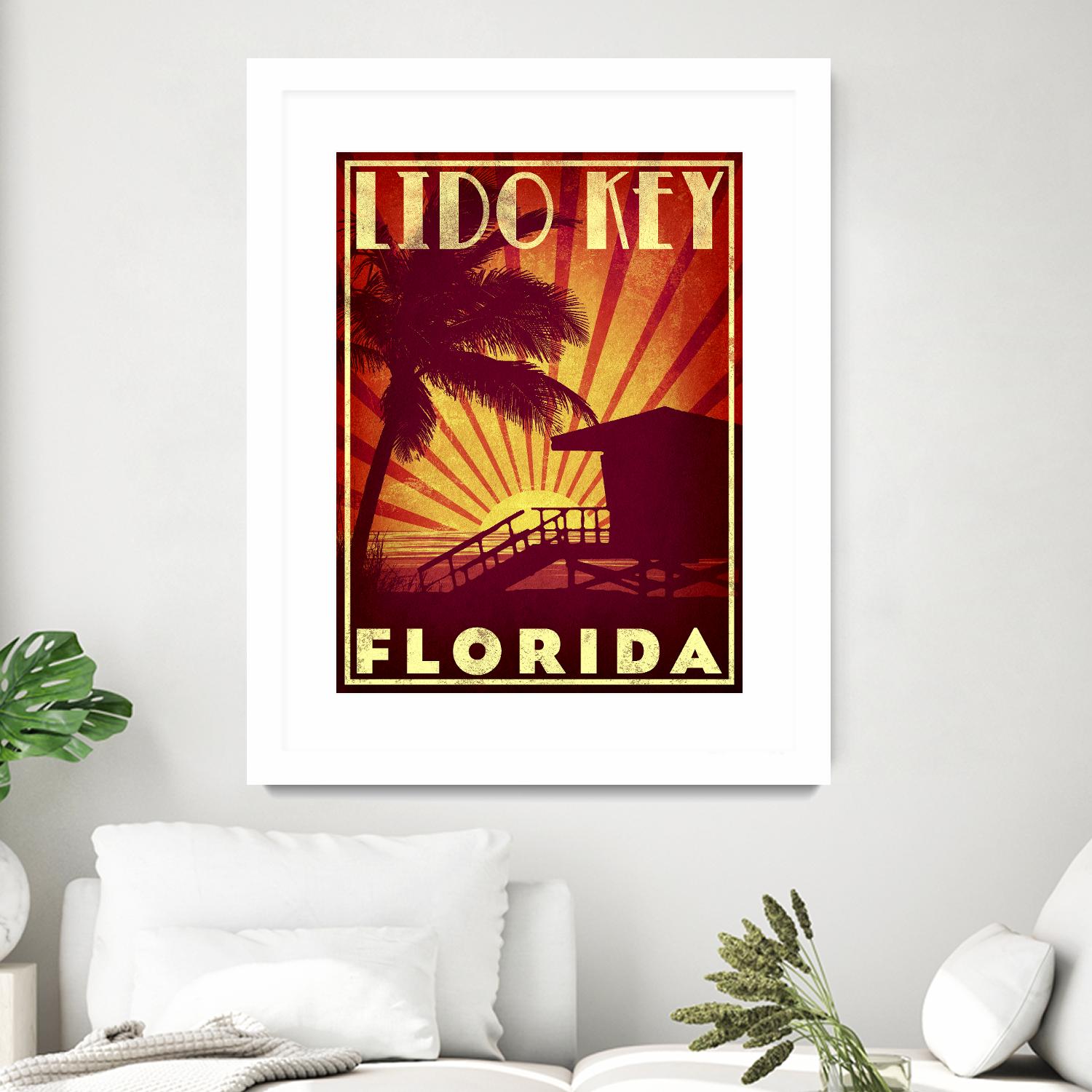 Lido Key by Stella Bradley on GIANT ART - yellow tropical