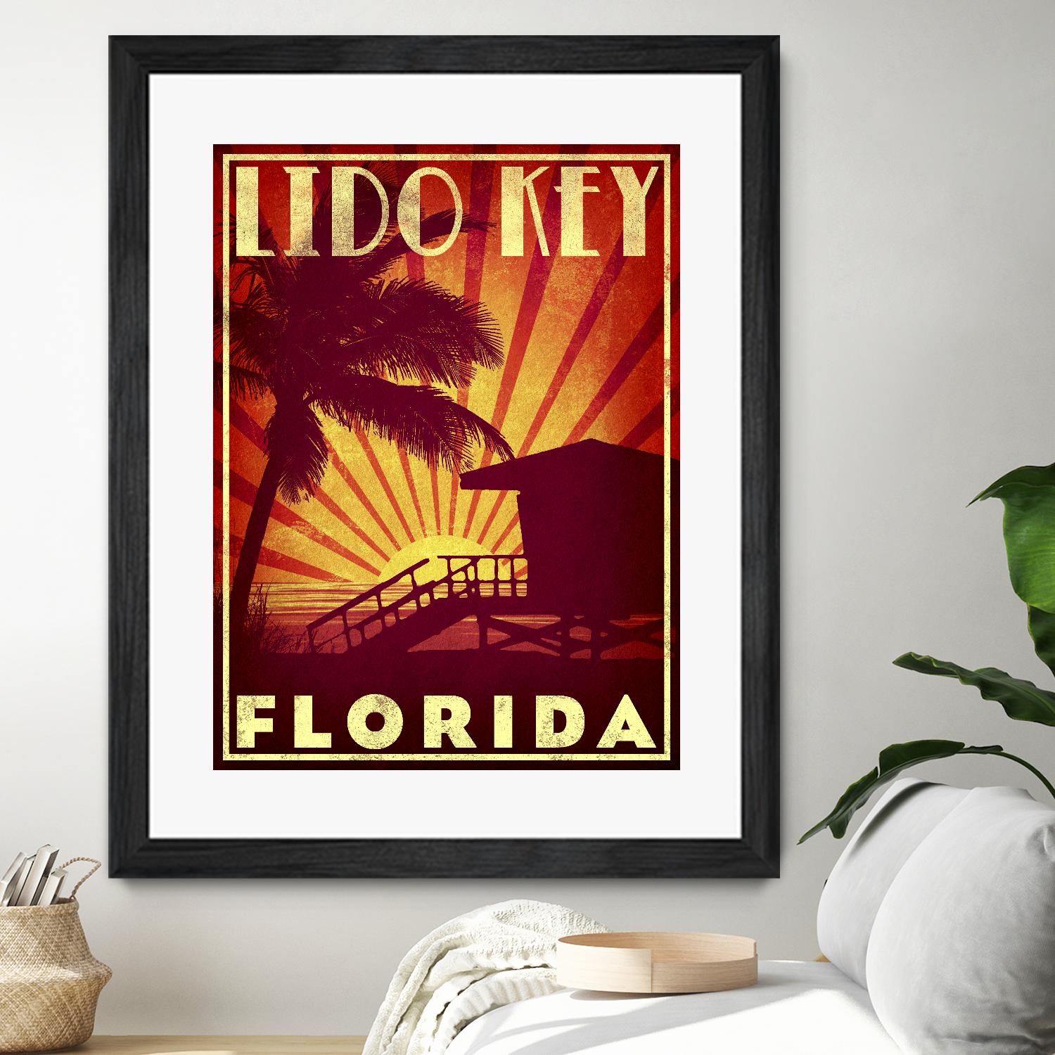 Lido Key by Stella Bradley on GIANT ART - yellow tropical