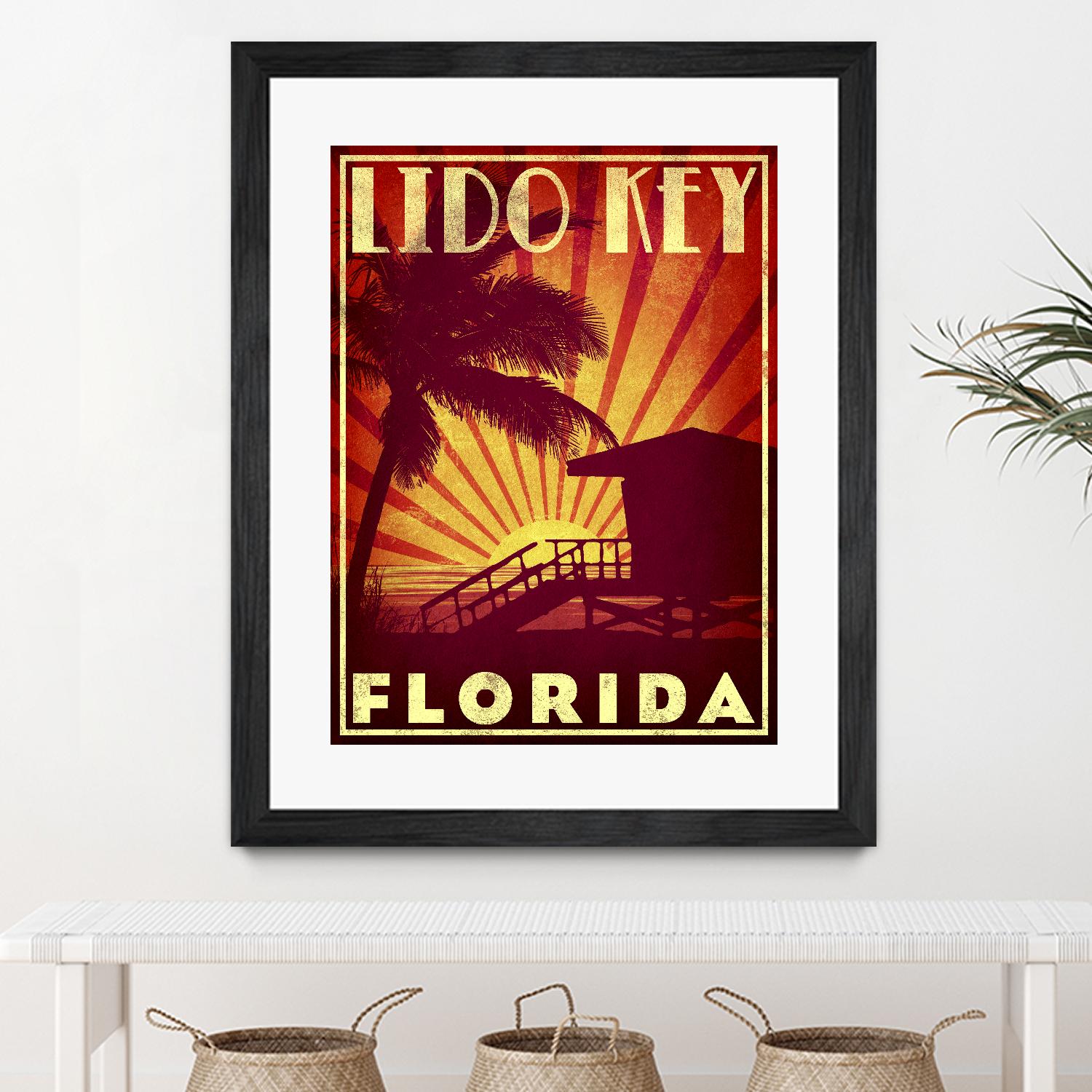 Lido Key by Stella Bradley on GIANT ART - yellow tropical