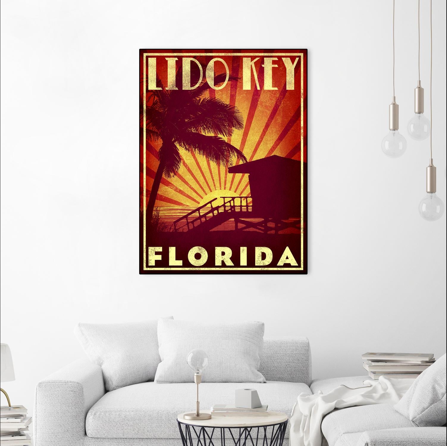 Lido Key by Stella Bradley on GIANT ART - yellow tropical