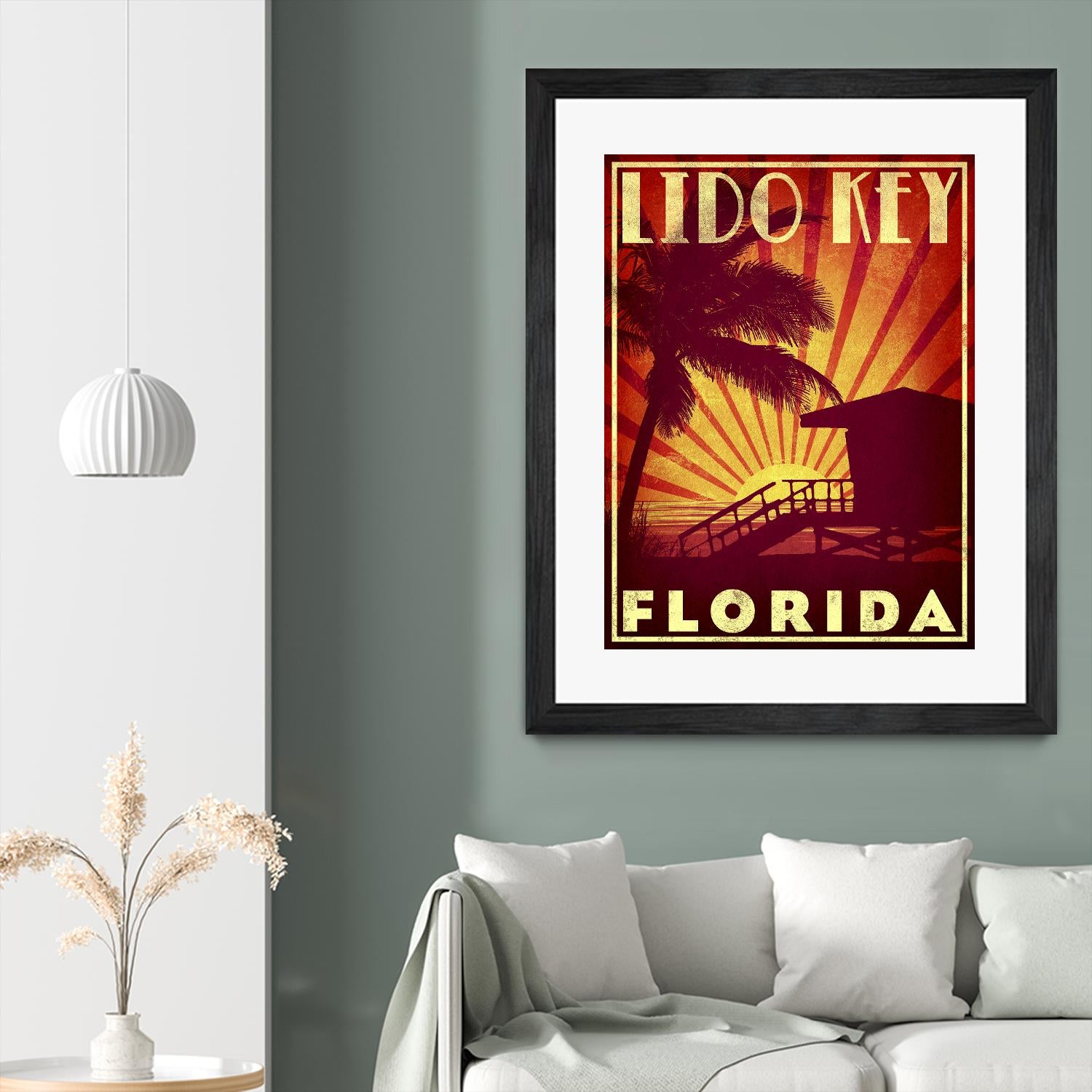 Lido Key by Stella Bradley on GIANT ART - yellow tropical