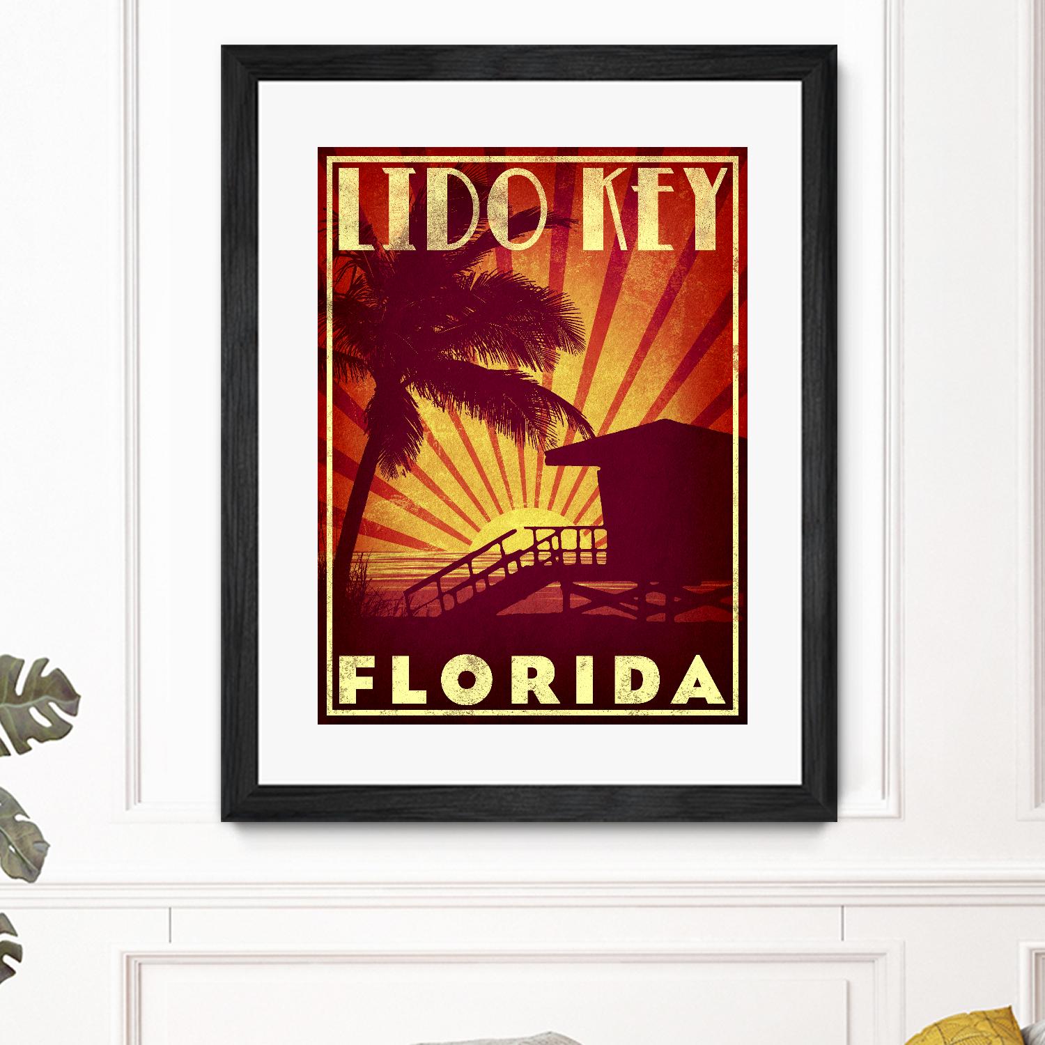 Lido Key by Stella Bradley on GIANT ART - yellow tropical