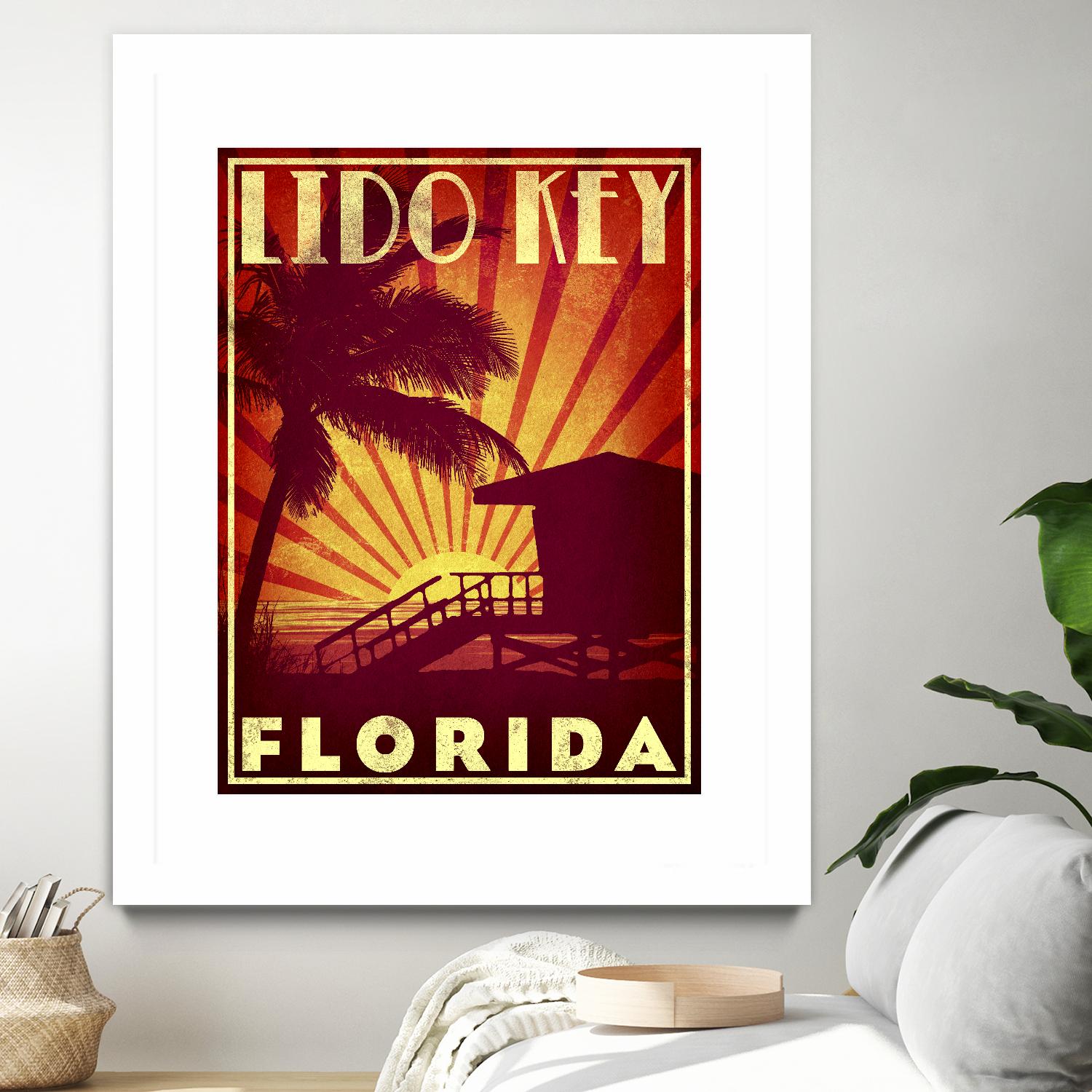 Lido Key by Stella Bradley on GIANT ART - yellow tropical