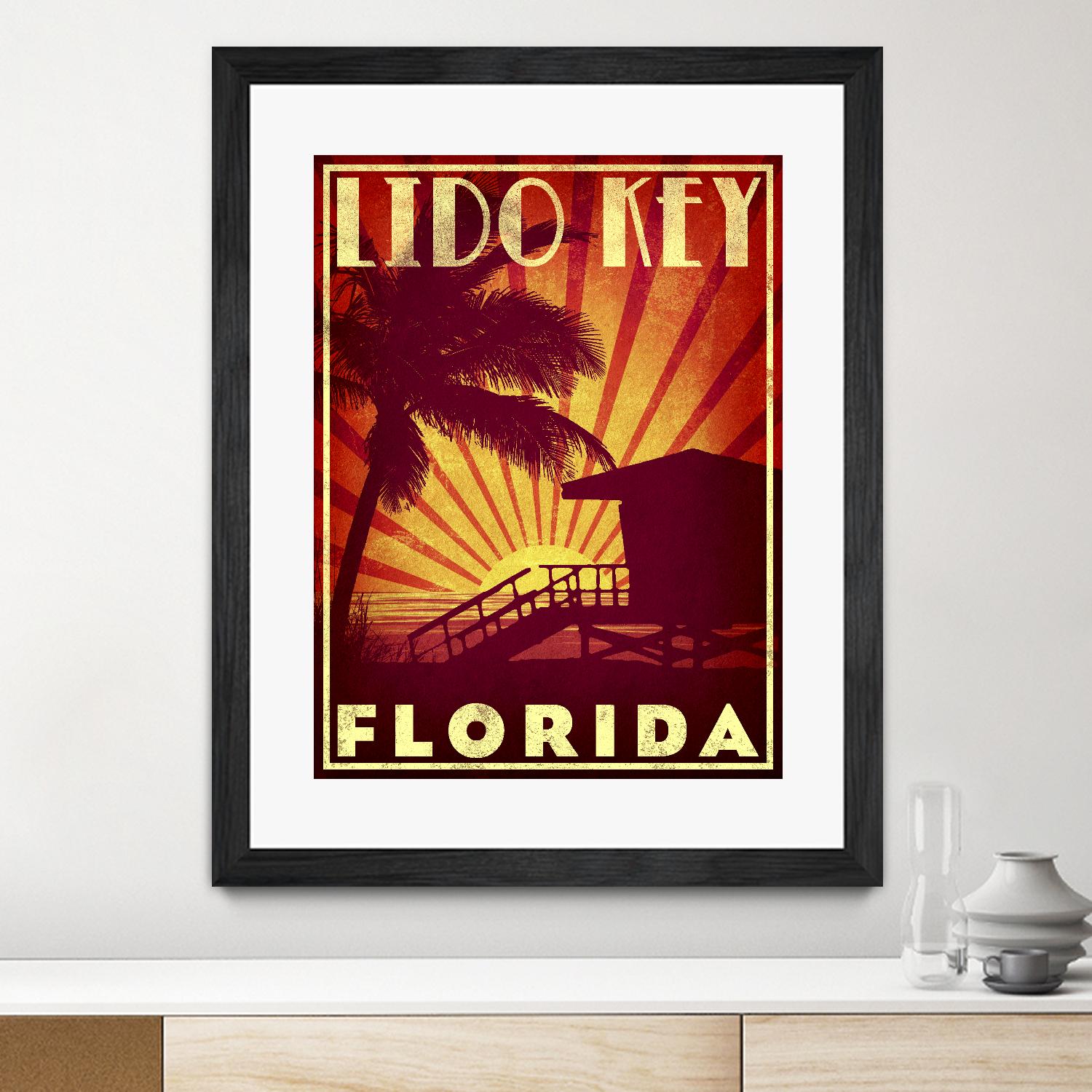 Lido Key by Stella Bradley on GIANT ART - yellow tropical