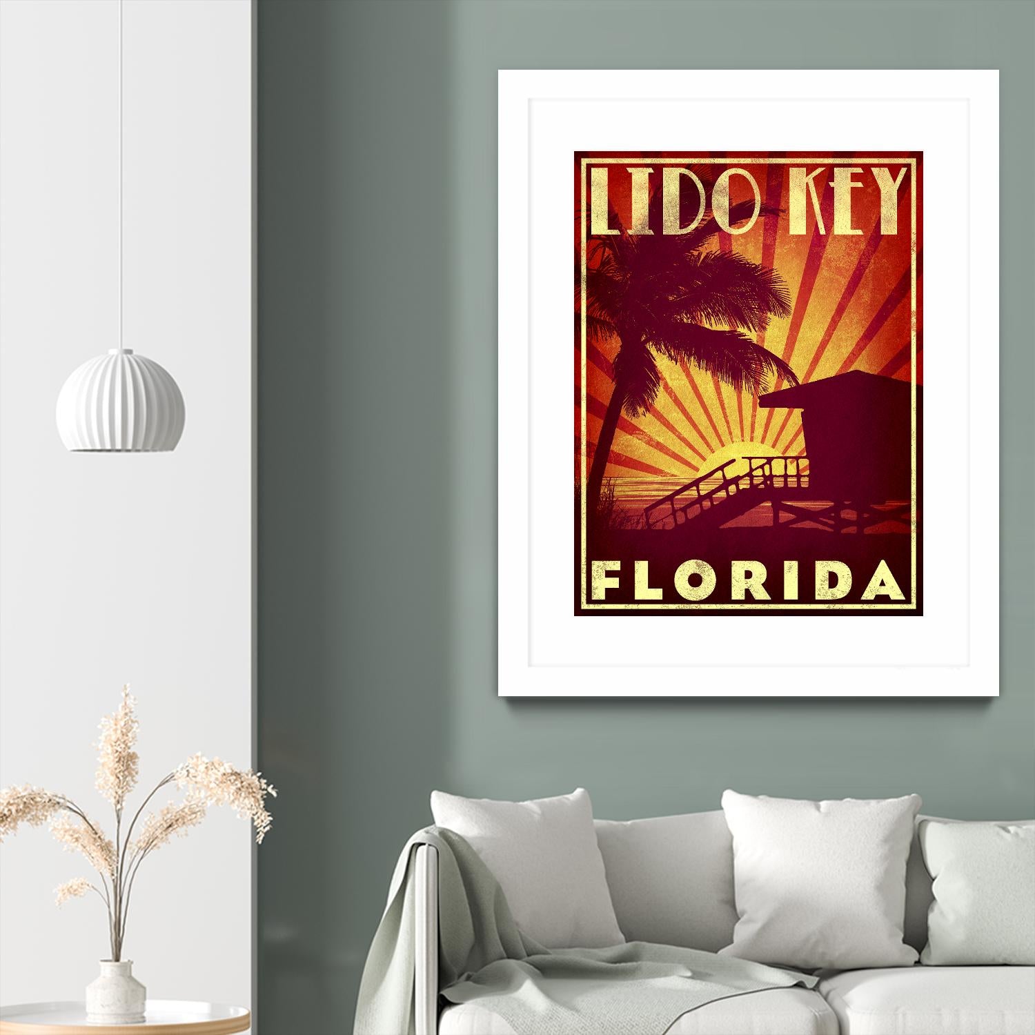 Lido Key by Stella Bradley on GIANT ART - yellow tropical
