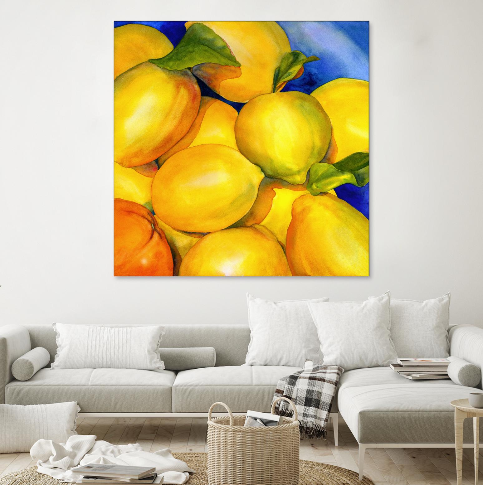 Zest For Life by Terri Hill on GIANT ART - blue fruit-food-drink