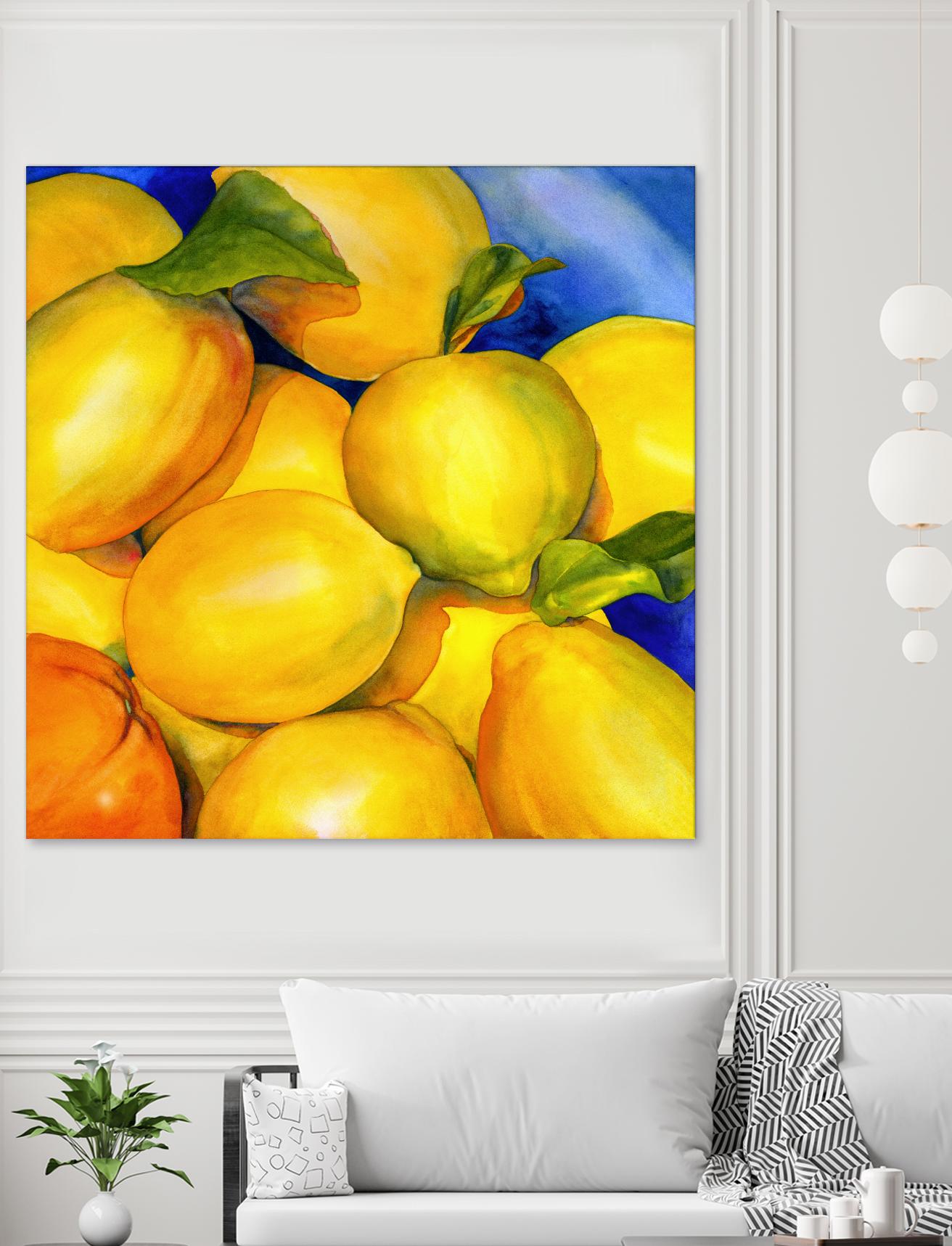 Zest For Life by Terri Hill on GIANT ART - blue fruit-food-drink