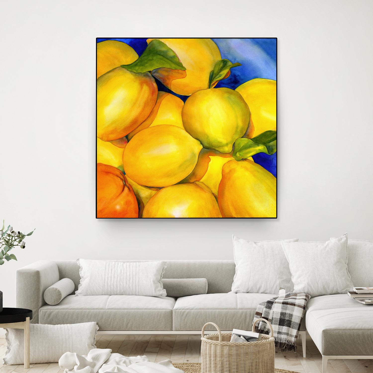 Zest For Life by Terri Hill on GIANT ART - blue fruit-food-drink