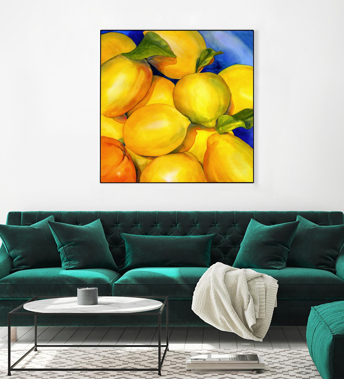 Zest For Life by Terri Hill on GIANT ART - blue fruit-food-drink