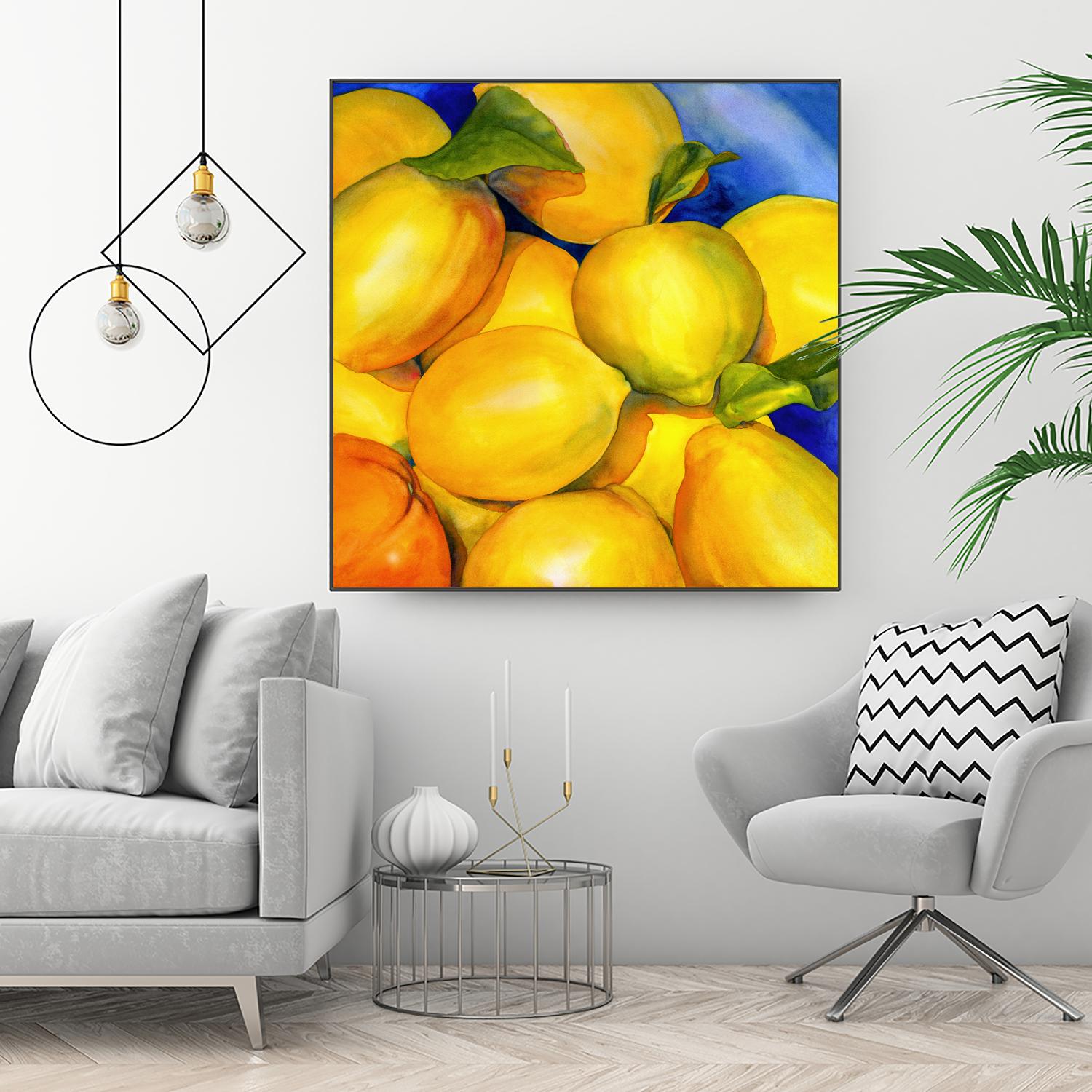 Zest For Life by Terri Hill on GIANT ART - blue fruit-food-drink