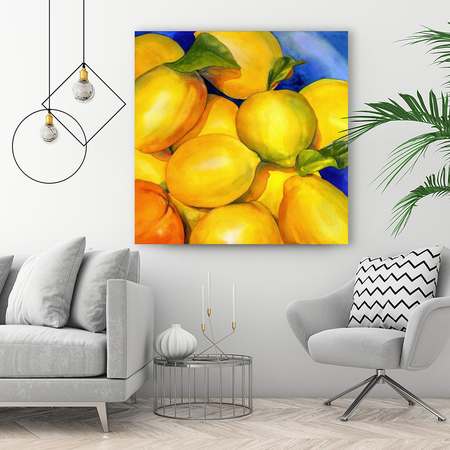 Zest For Life by Terri Hill on GIANT ART - blue fruit-food-drink