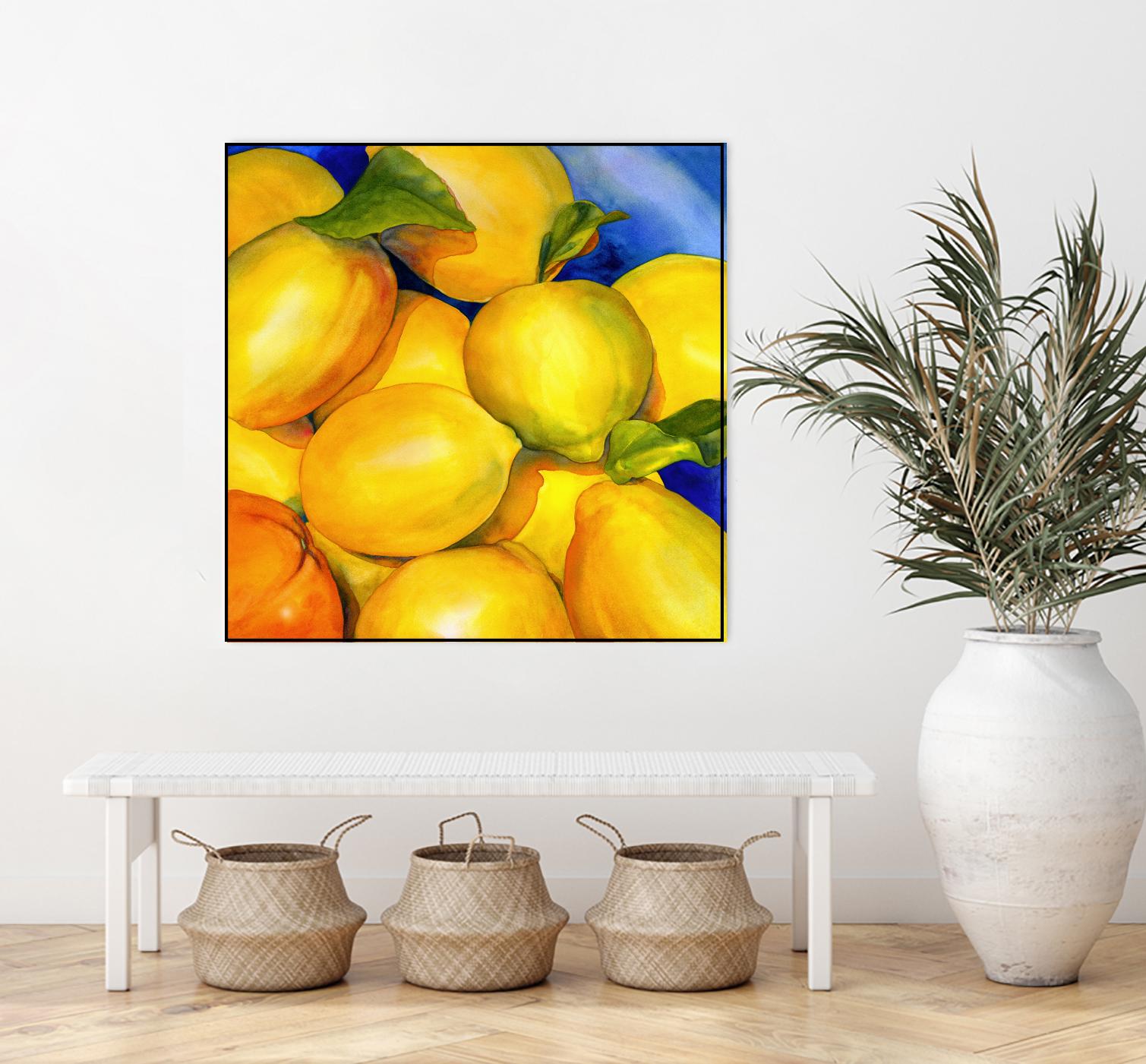 Zest For Life by Terri Hill on GIANT ART - blue fruit-food-drink