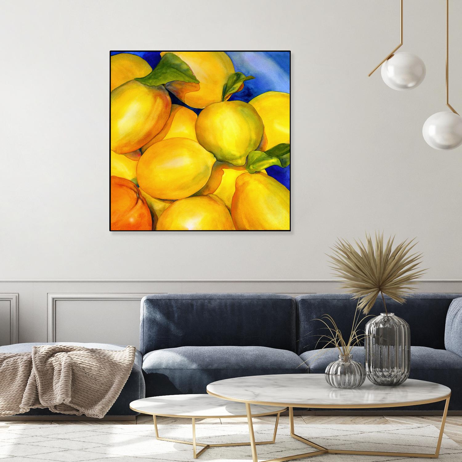 Zest For Life by Terri Hill on GIANT ART - blue fruit-food-drink