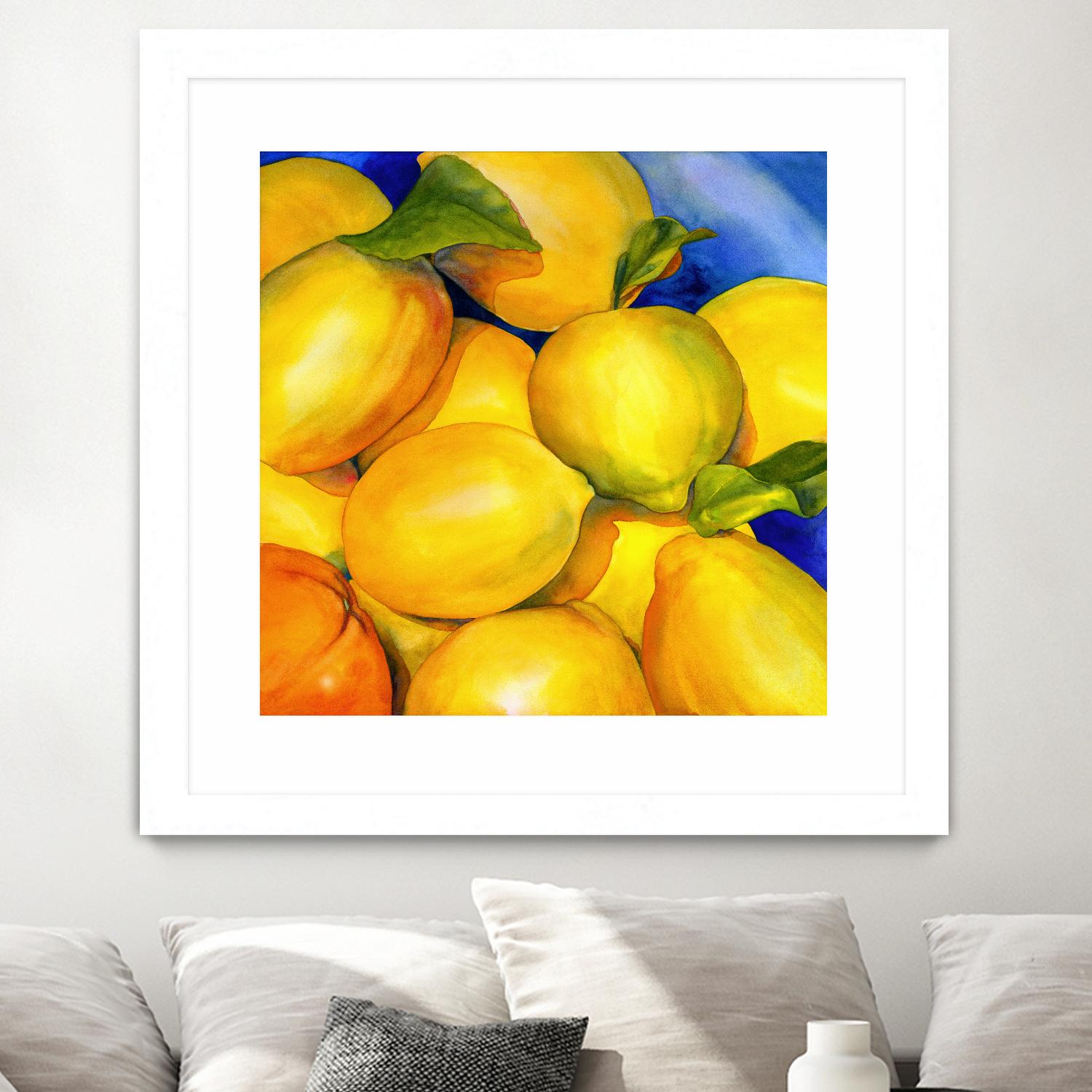 Zest For Life by Terri Hill on GIANT ART - blue fruit-food-drink