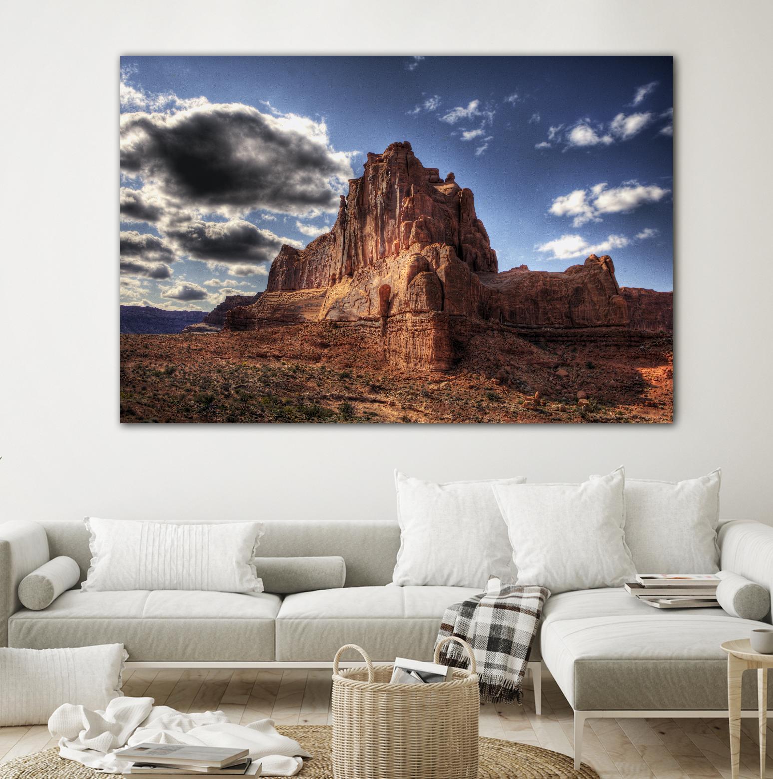 Red Mountain by Jamie Cook on GIANT ART - blue landscape