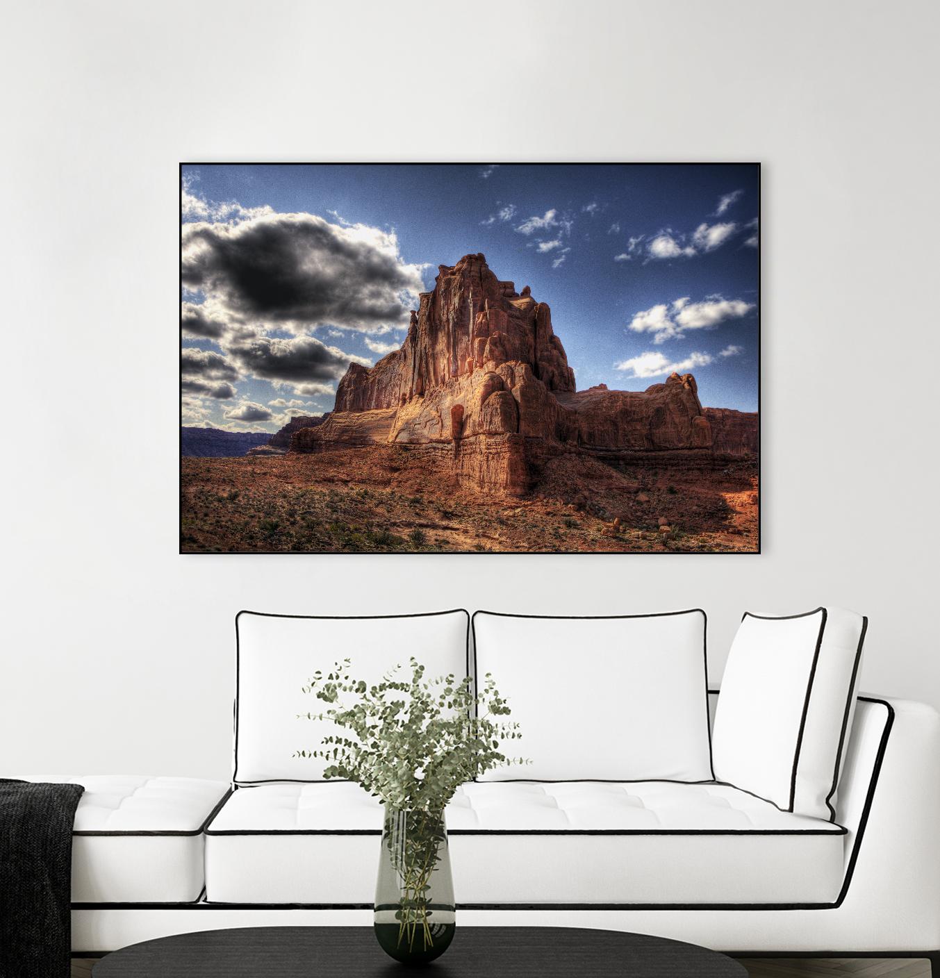 Red Mountain by Jamie Cook on GIANT ART - blue landscape