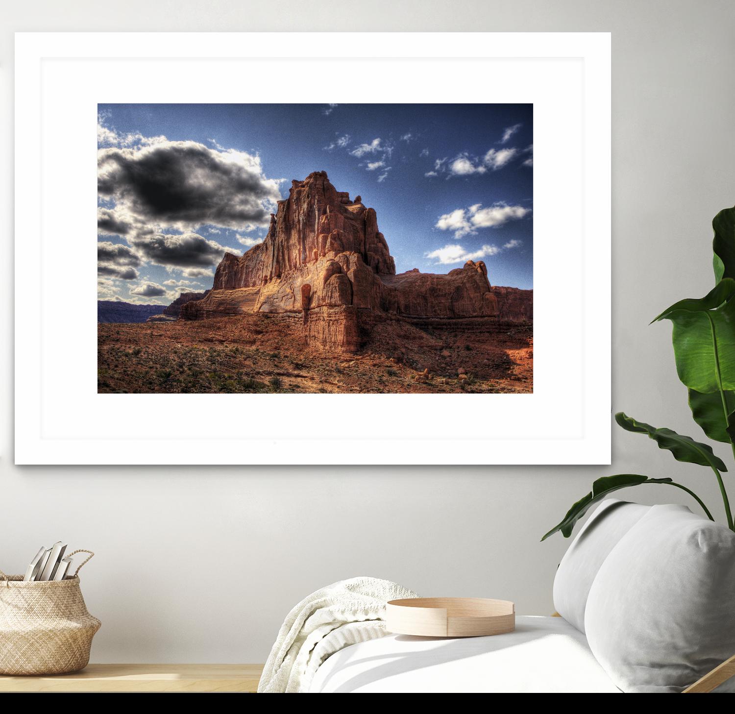 Red Mountain by Jamie Cook on GIANT ART - blue landscape