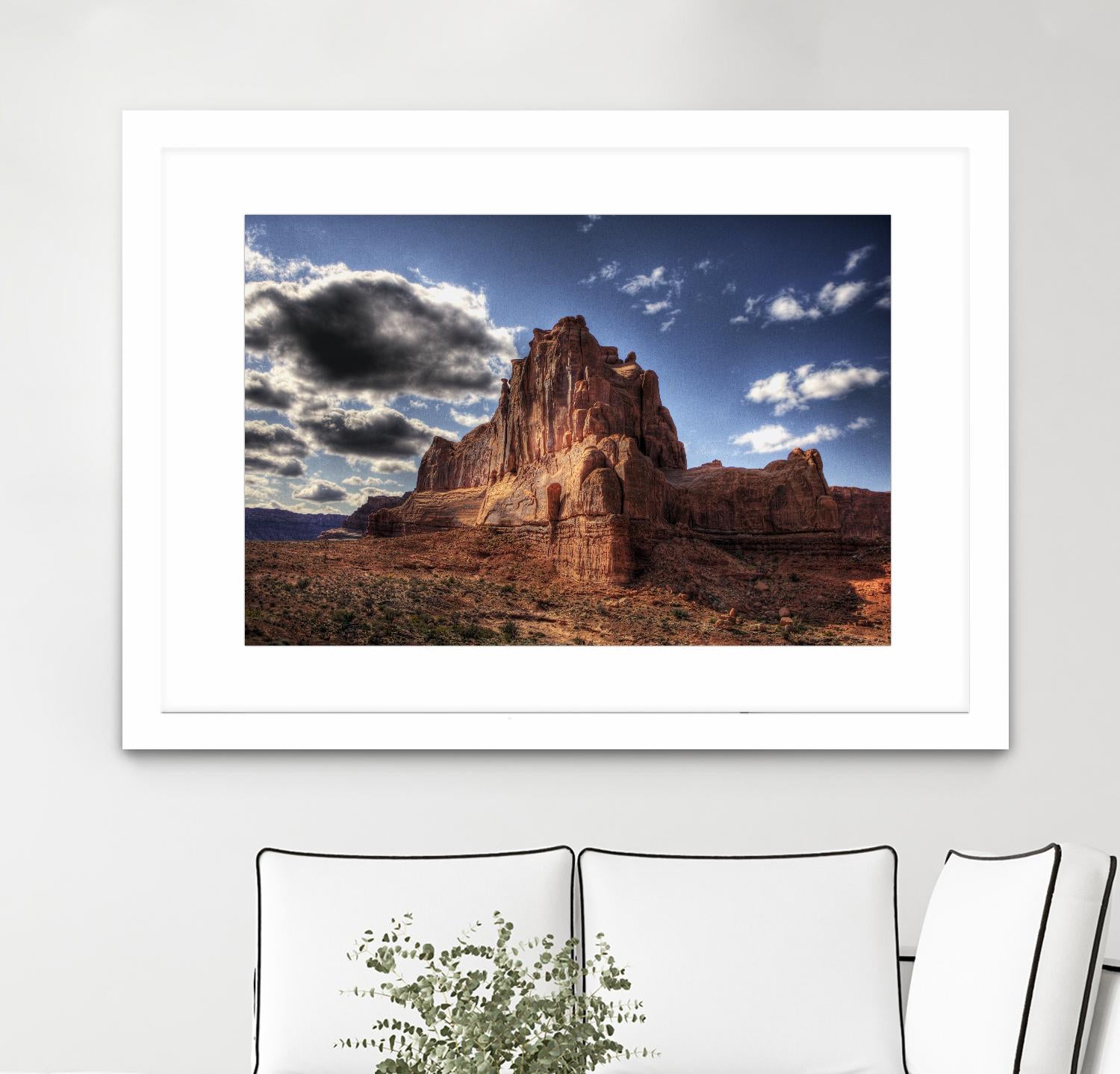 Red Mountain by Jamie Cook on GIANT ART - blue landscape