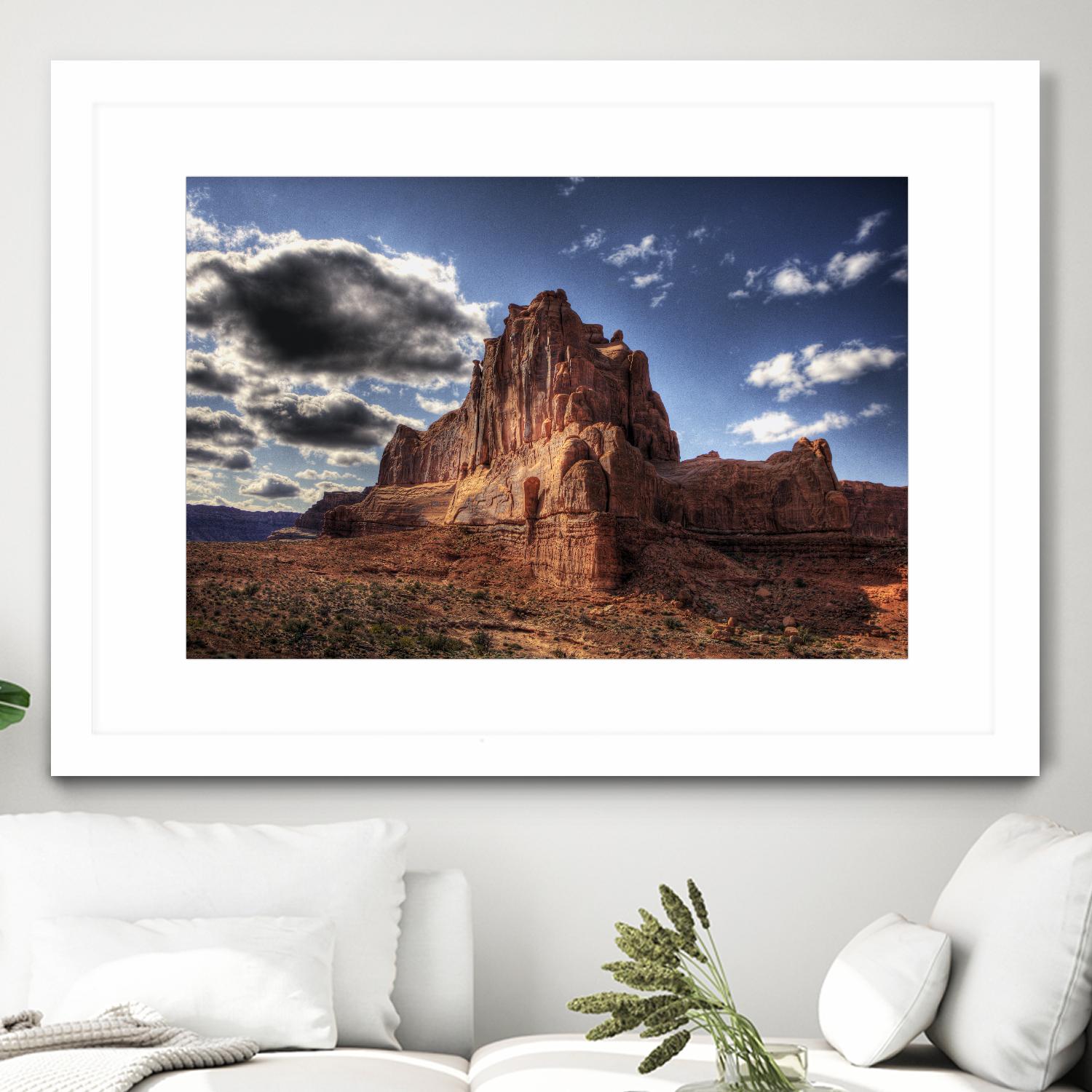 Red Mountain by Jamie Cook on GIANT ART - blue landscape