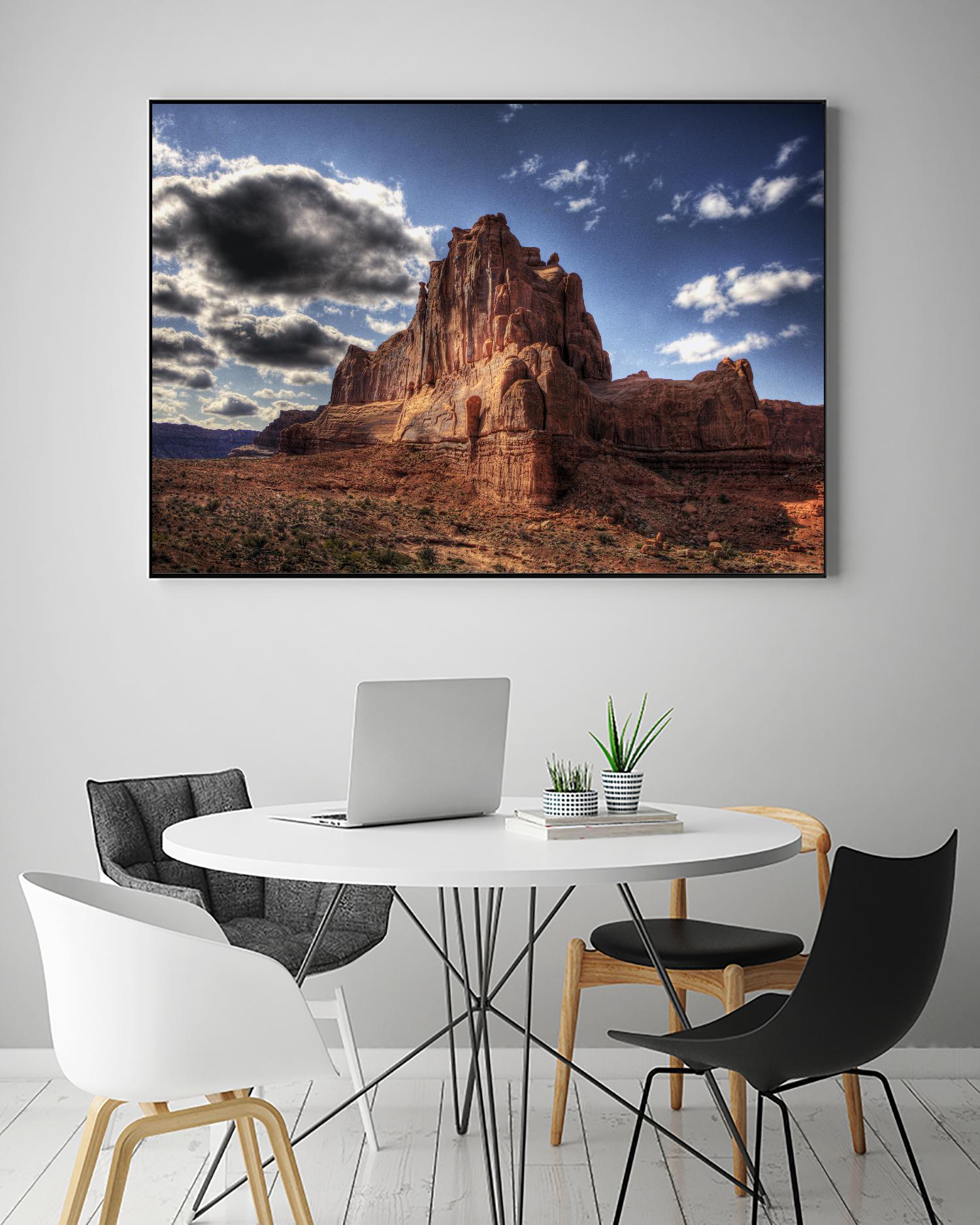 Red Mountain by Jamie Cook on GIANT ART - blue landscape