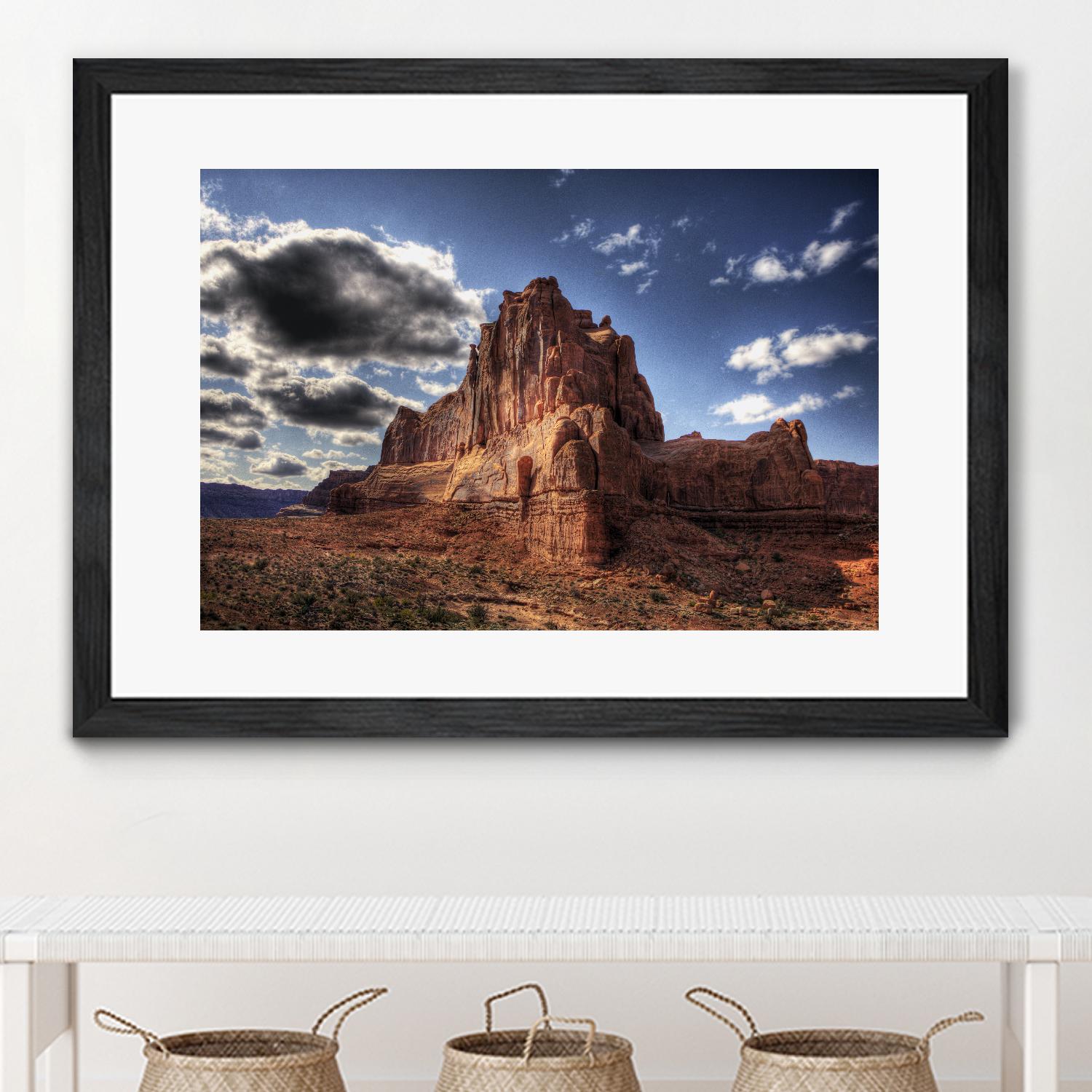 Red Mountain by Jamie Cook on GIANT ART - blue landscape