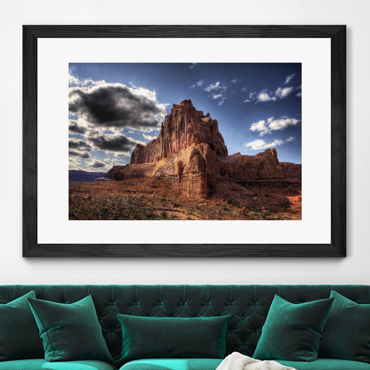 Red Mountain by Jamie Cook on GIANT ART - blue landscape