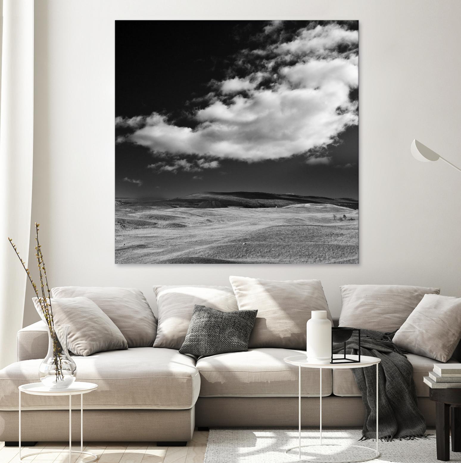 Field with Clouds by Jamie Cook on GIANT ART - white landscape