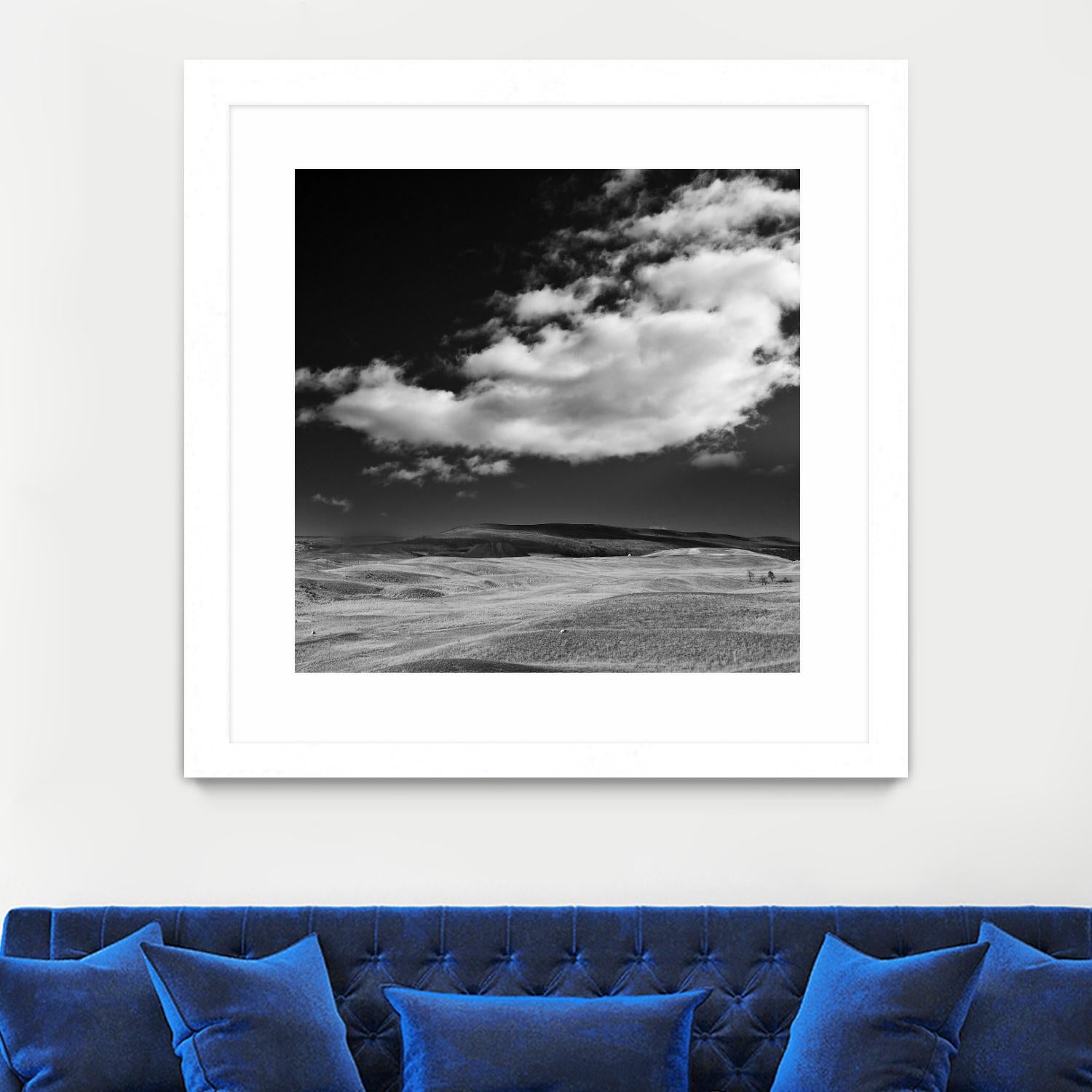 Field with Clouds by Jamie Cook on GIANT ART - white landscape