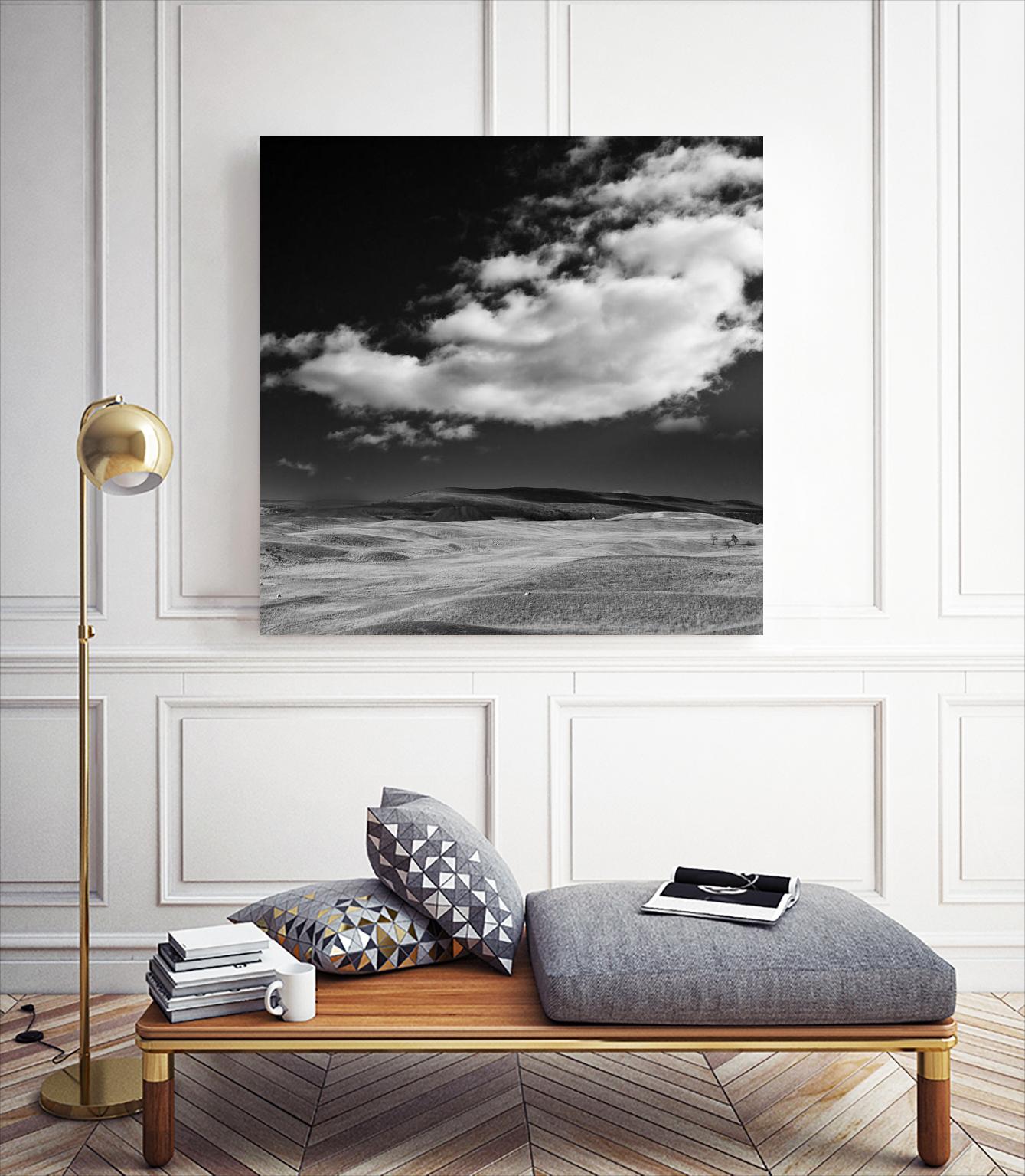 Field with Clouds by Jamie Cook on GIANT ART - white landscape