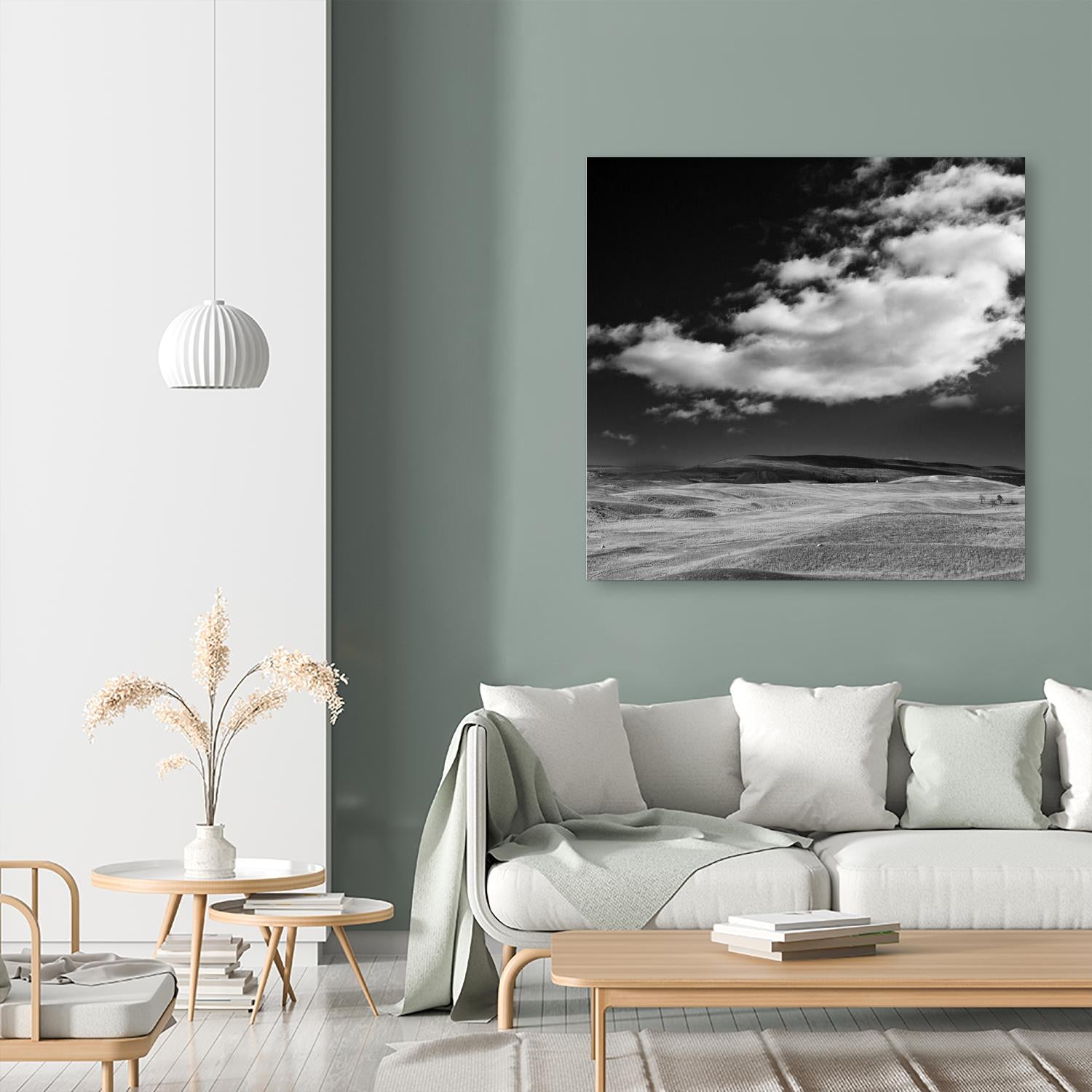 Field with Clouds by Jamie Cook on GIANT ART - white landscape