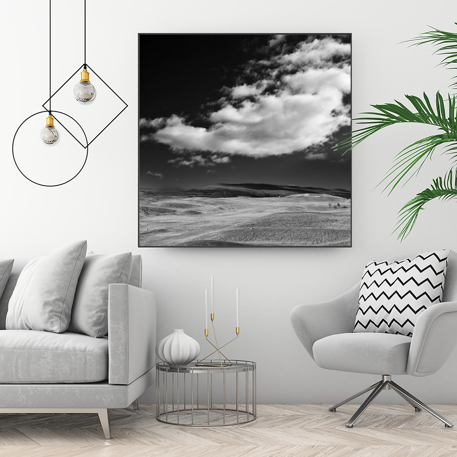 Field with Clouds by Jamie Cook on GIANT ART - white landscape