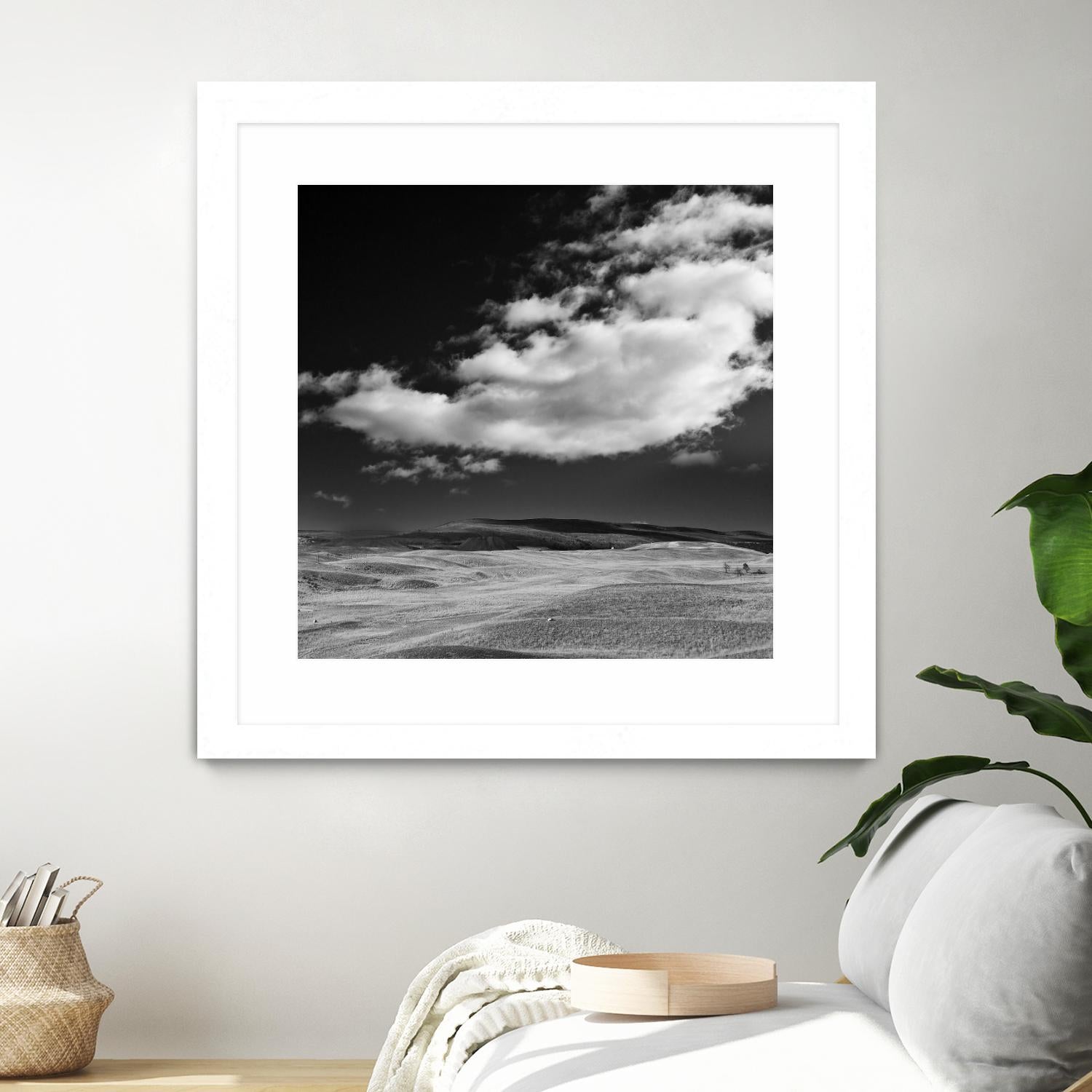Field with Clouds by Jamie Cook on GIANT ART - white landscape
