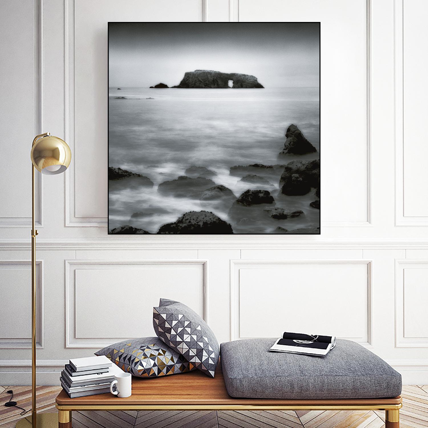 Sea Stack by Jamie Cook on GIANT ART - white sea scene
