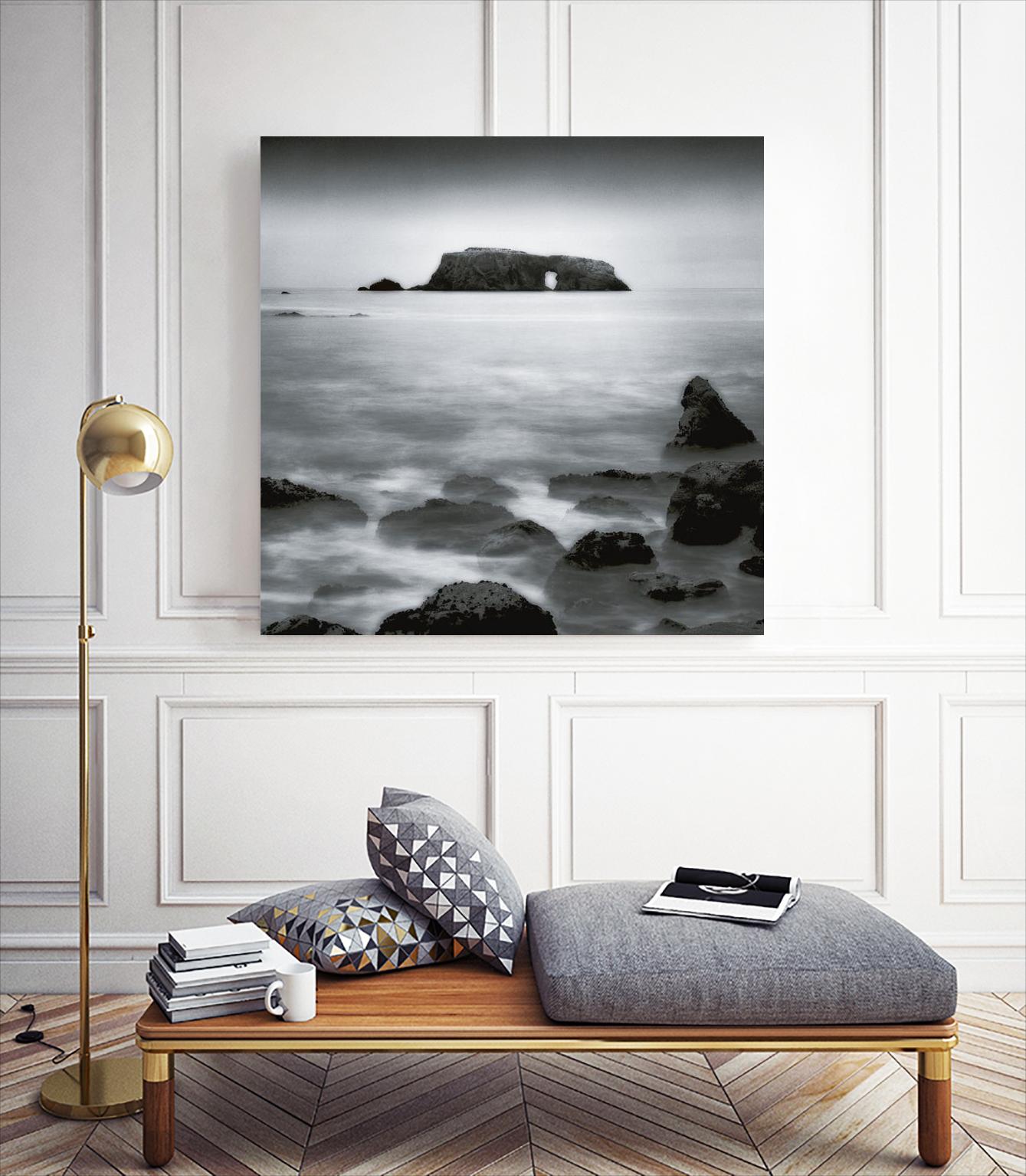 Sea Stack by Jamie Cook on GIANT ART - white sea scene