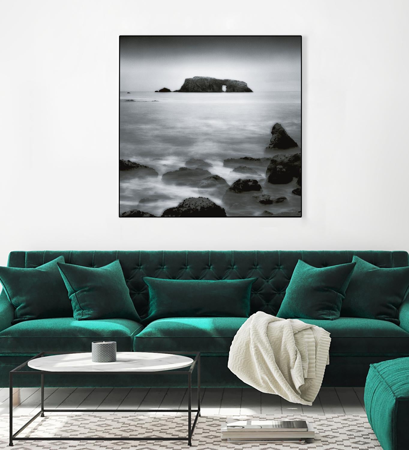 Sea Stack by Jamie Cook on GIANT ART - white sea scene