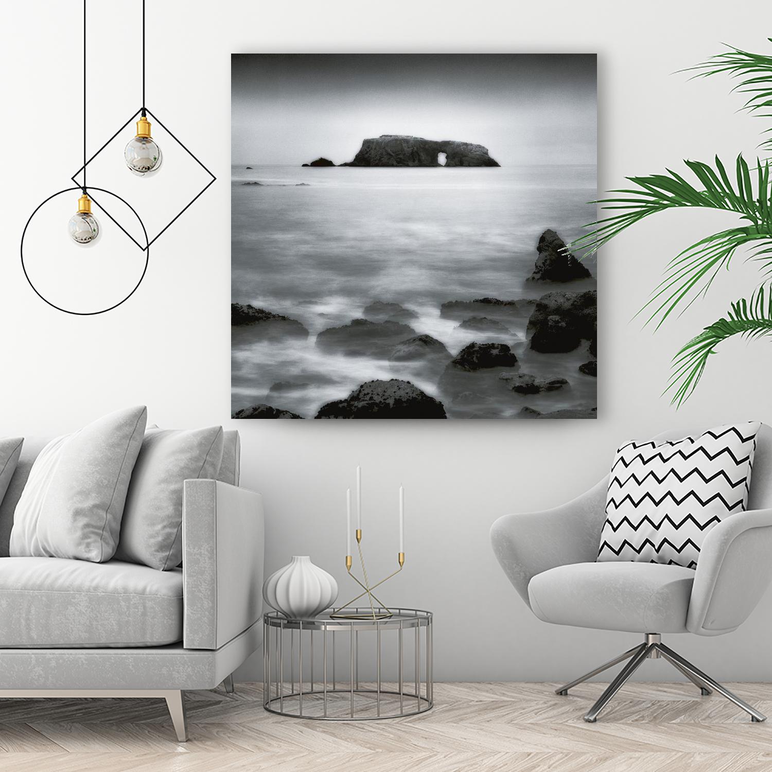 Sea Stack by Jamie Cook on GIANT ART - white sea scene
