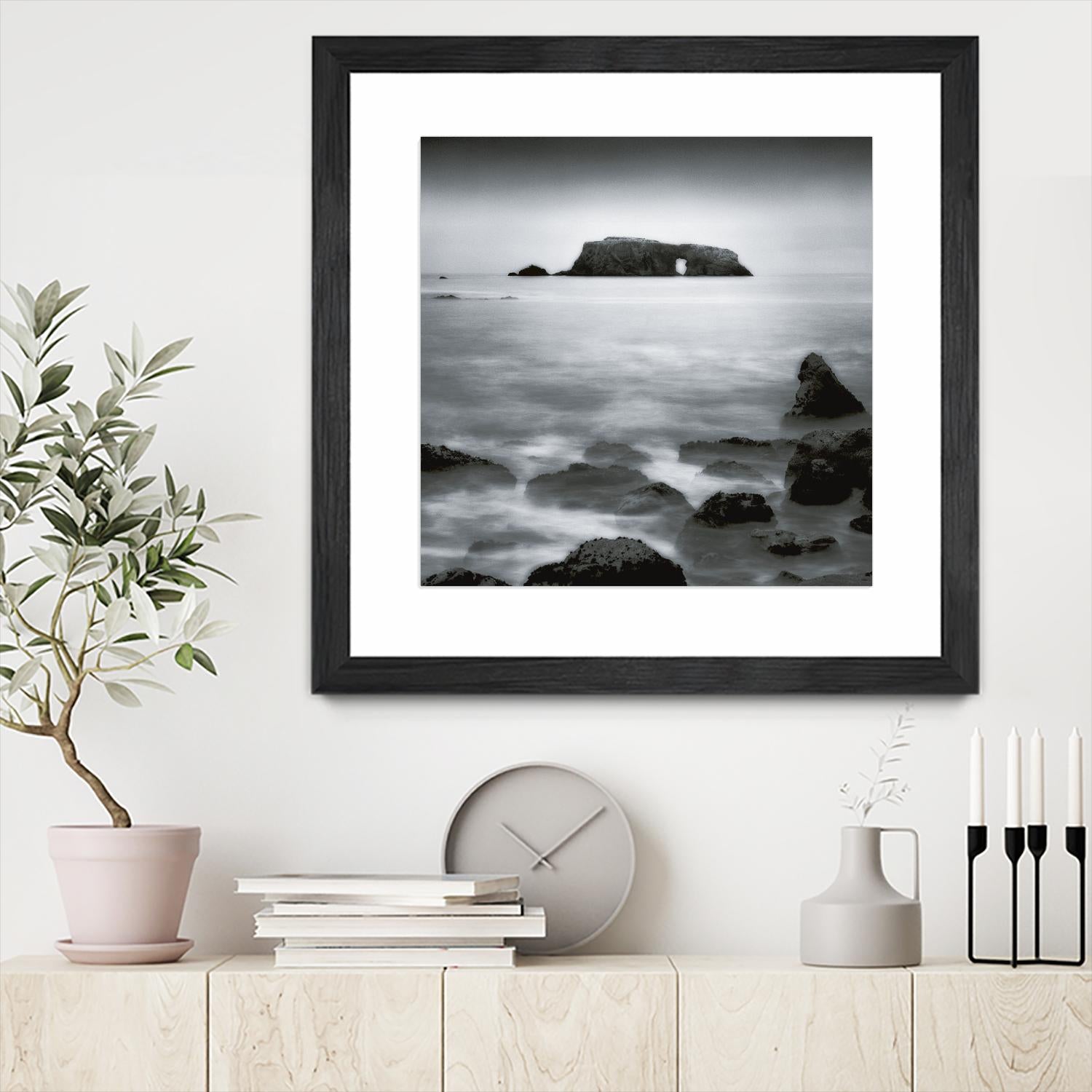 Sea Stack by Jamie Cook on GIANT ART - white sea scene
